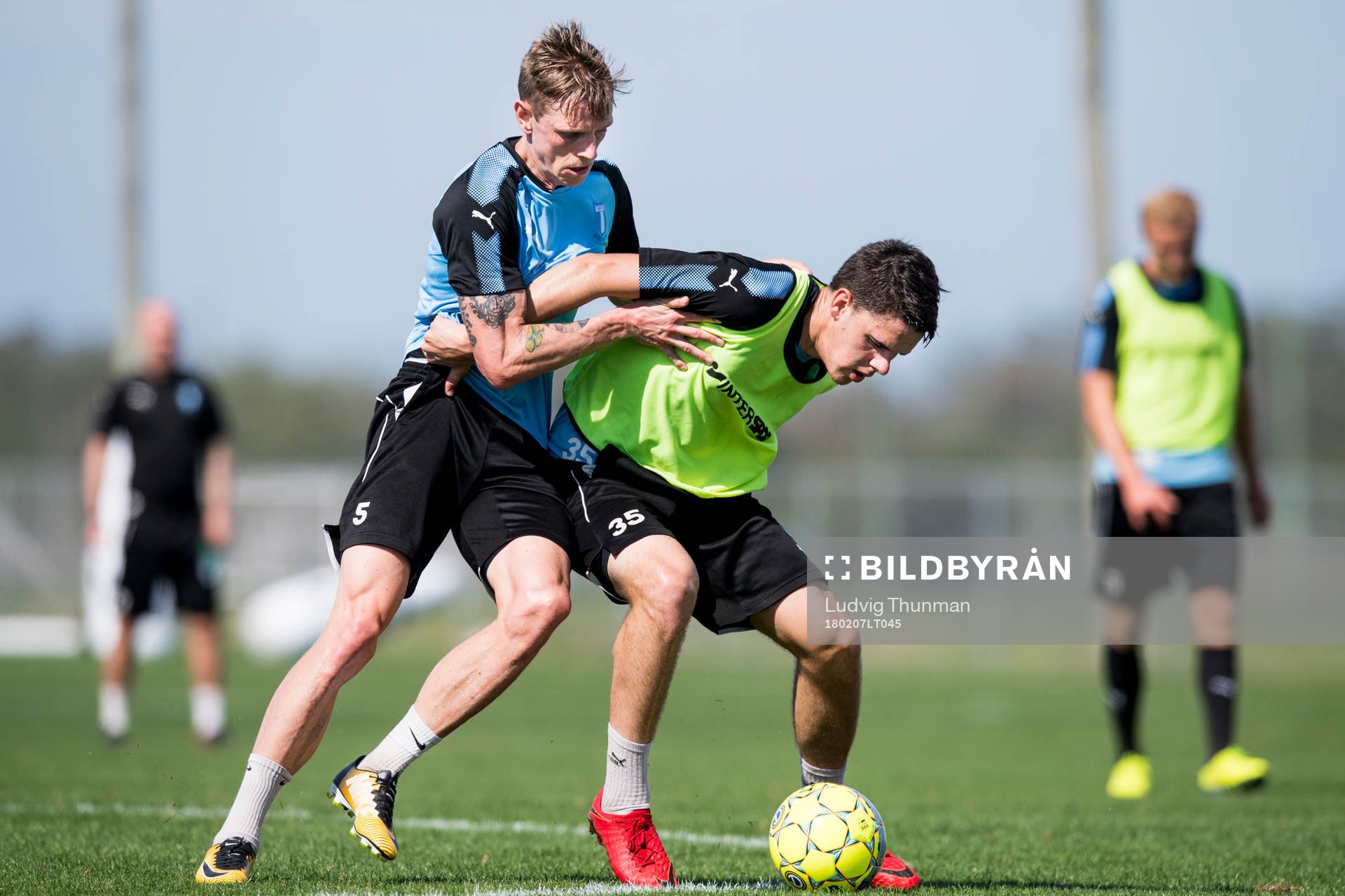 Malmö FFs Sören Rieks och Samuel Adrian