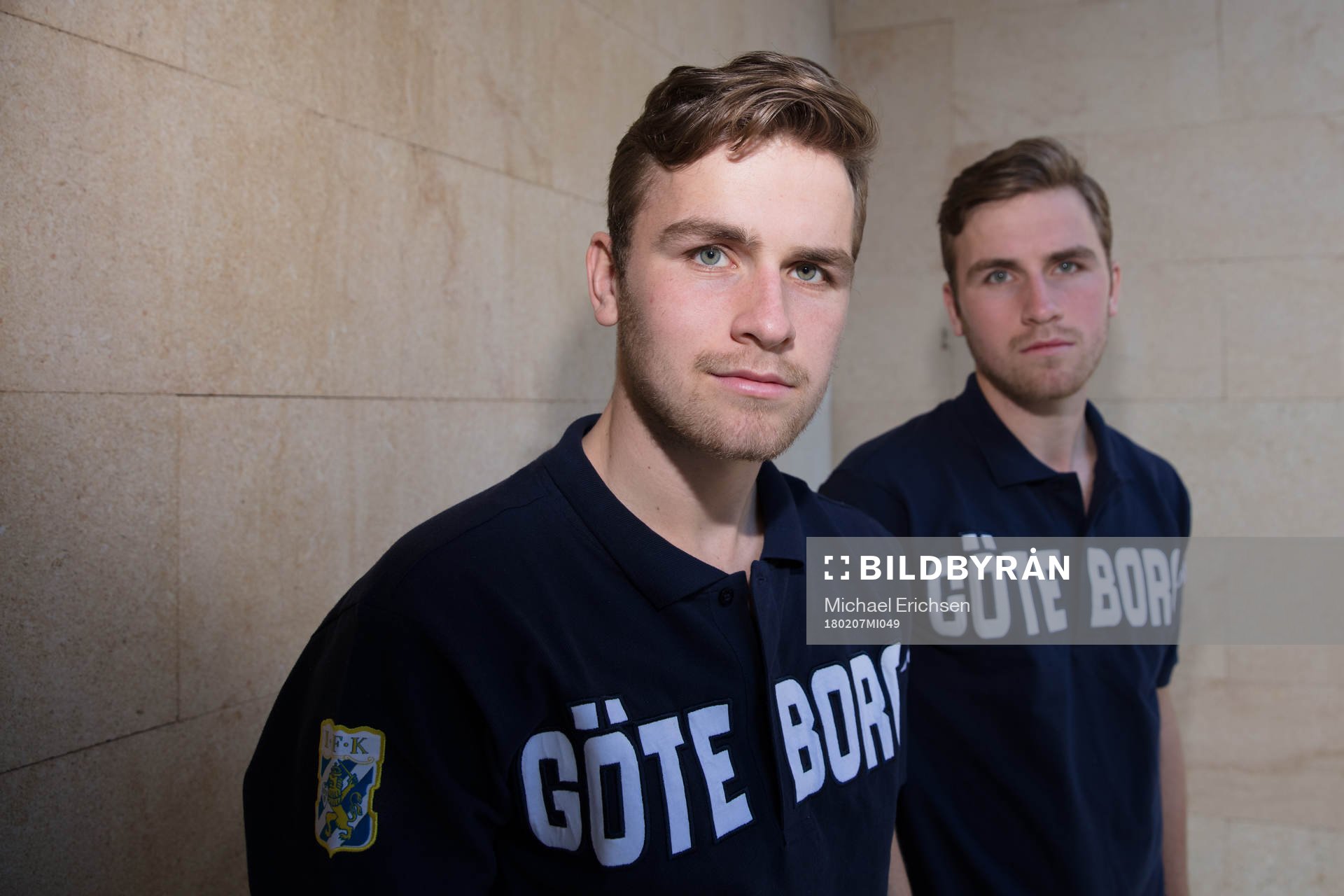 IFK Göteborgs Erik och Axel Gunnarsson poserar för ett porträtt efter en träning med IFK Göteborg den 7 februari 2018 i Pinatar Football Center.