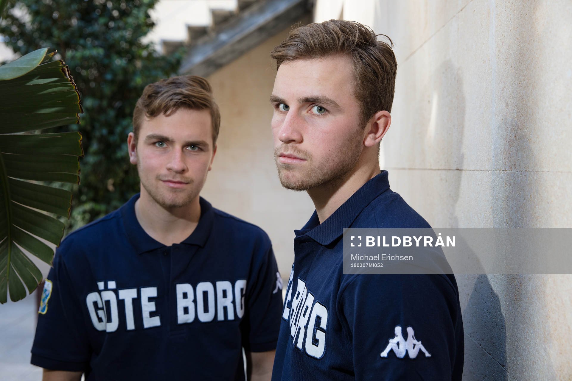 IFK Göteborgs Erik och Axel Gunnarsson poserar för ett porträtt efter en träning med IFK Göteborg den 7 februari 2018 i Pinatar Football Center.