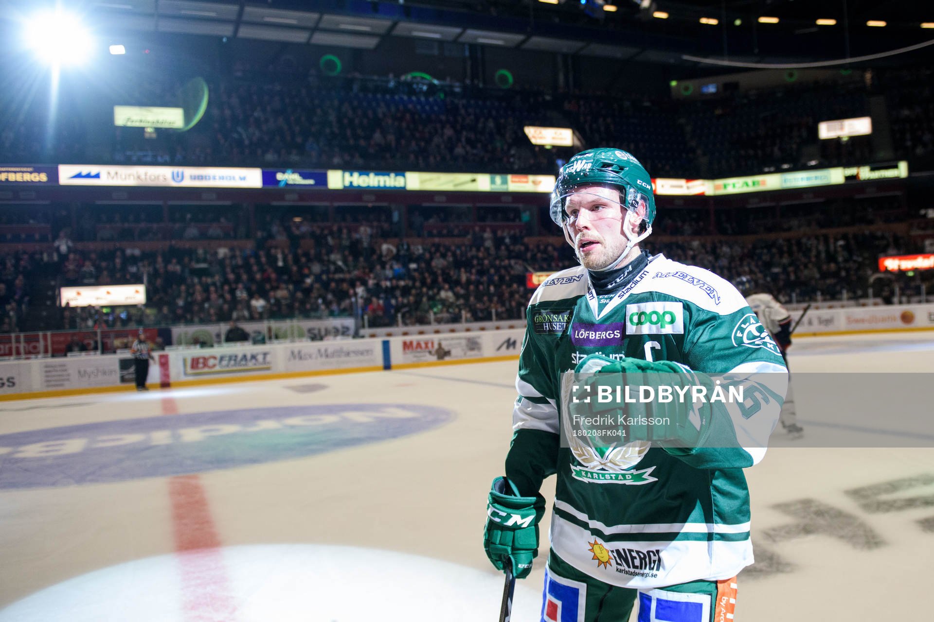 Färjestads Alexander Johansson jublar