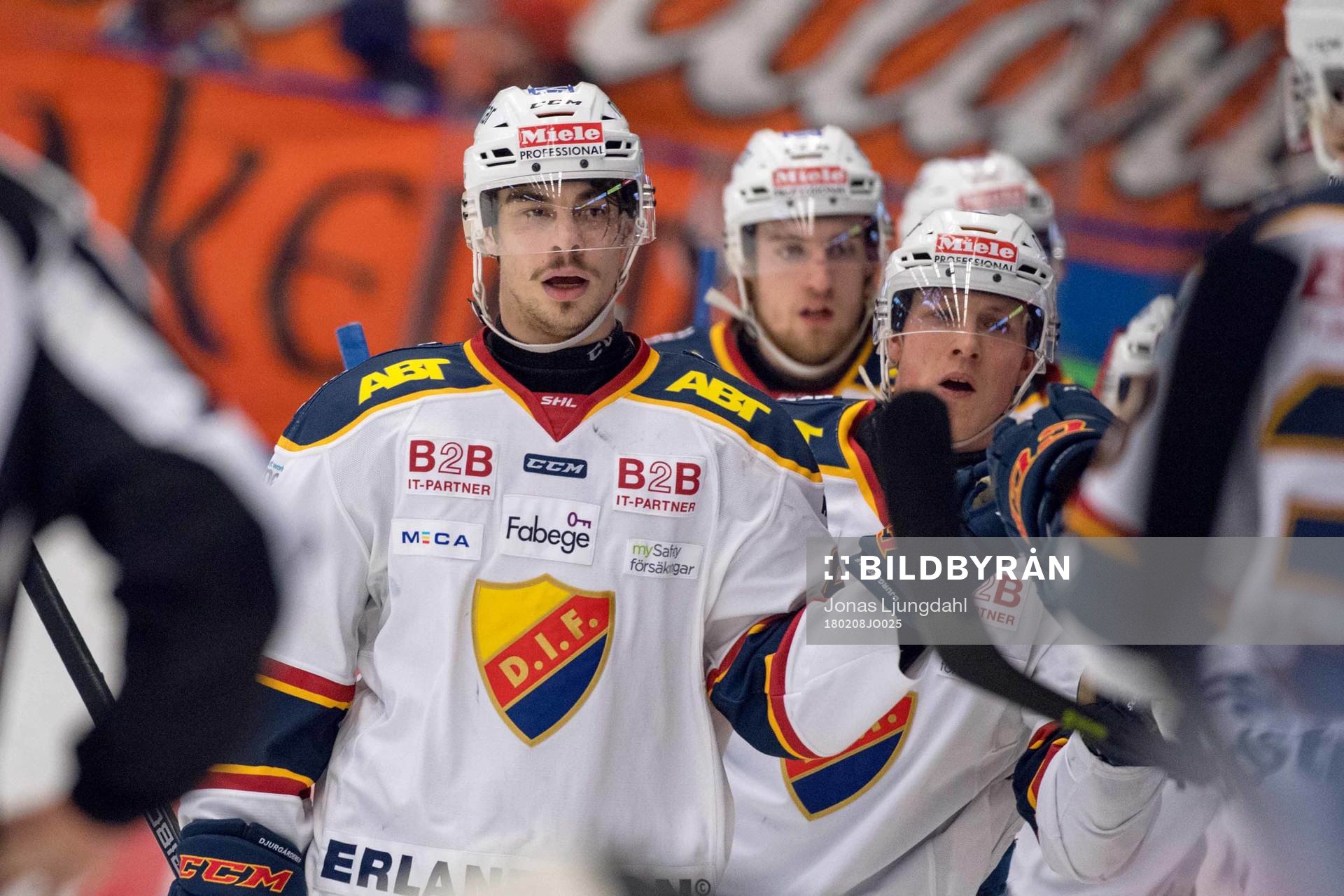 Djurgårdens Gustav Possler jublar