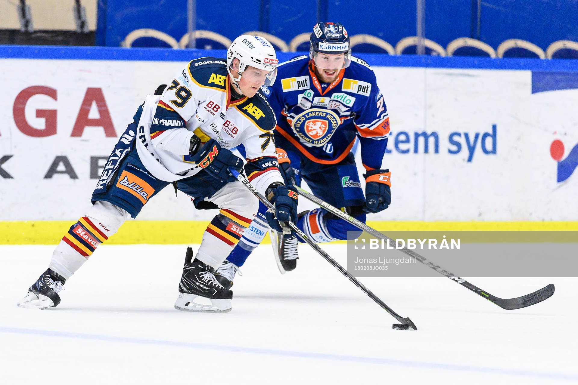 Djurgårdens Patrik Lundh och Växjös Martin Lundberg