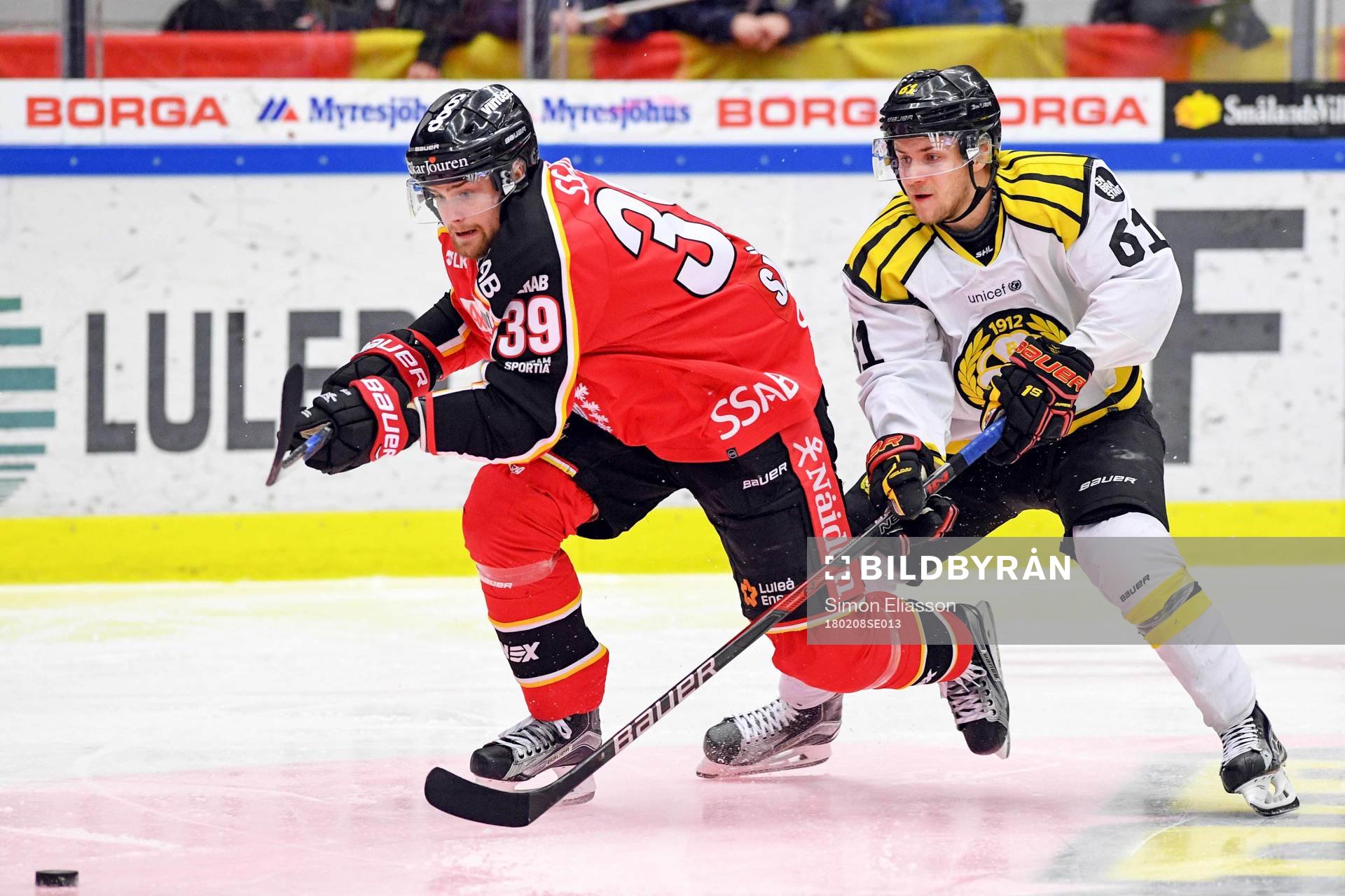 Luleås Pontus Själin och Brynäs Juuso Ikonen