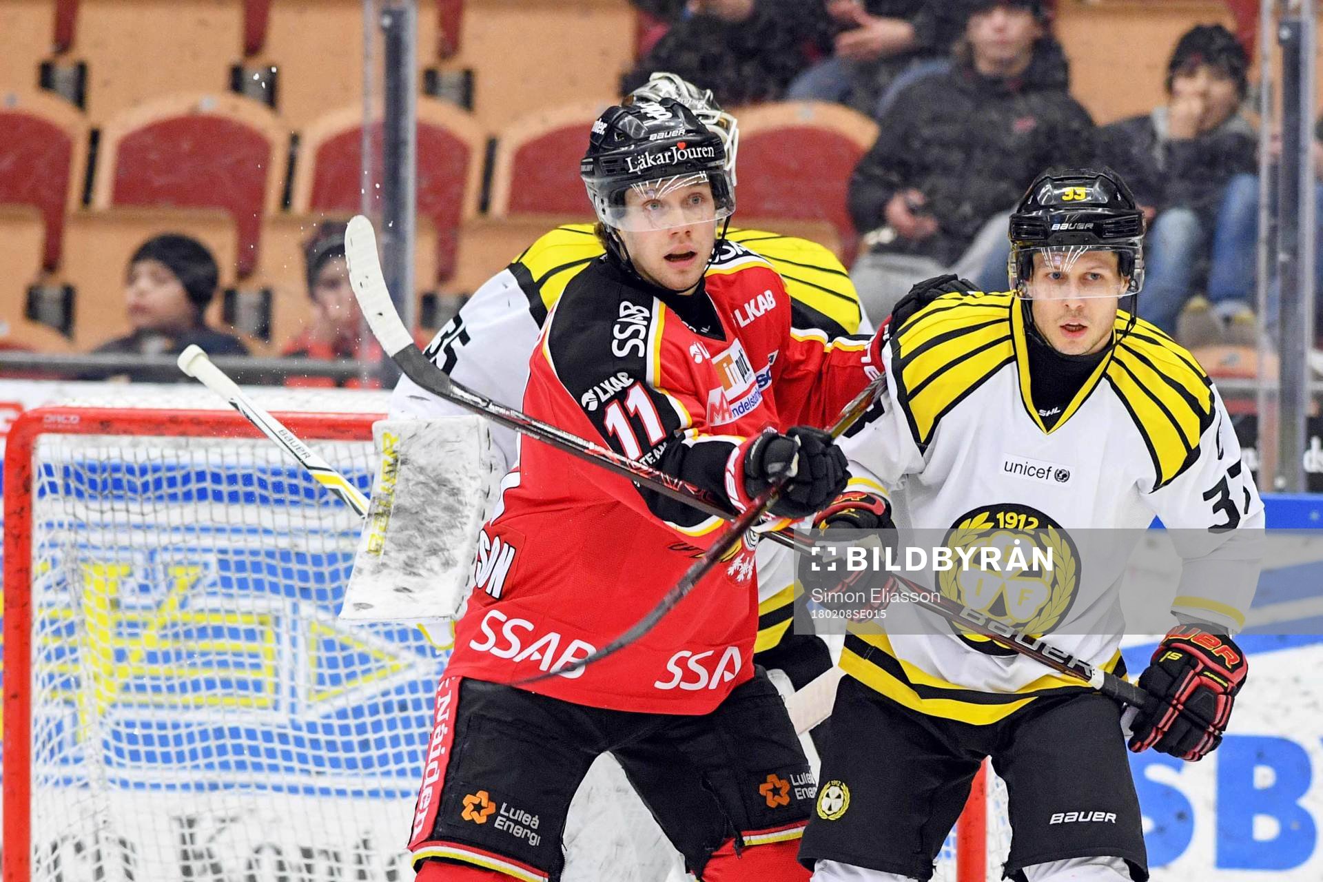 Luleås Petter Emanuelsson och Brynäs Elias Fälth