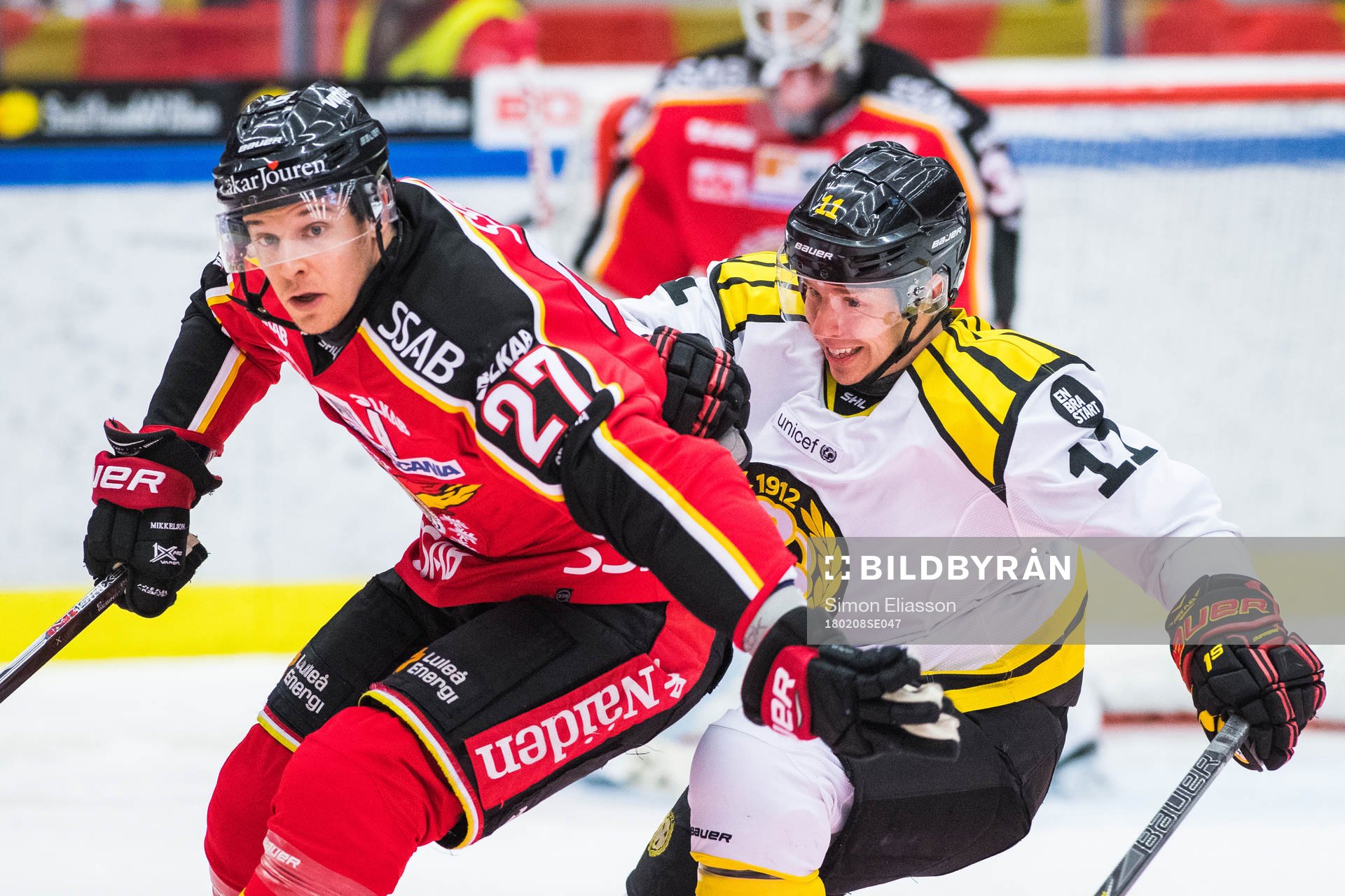 Luleås Brendan Mikkelson och Brynäs Kevin Clark