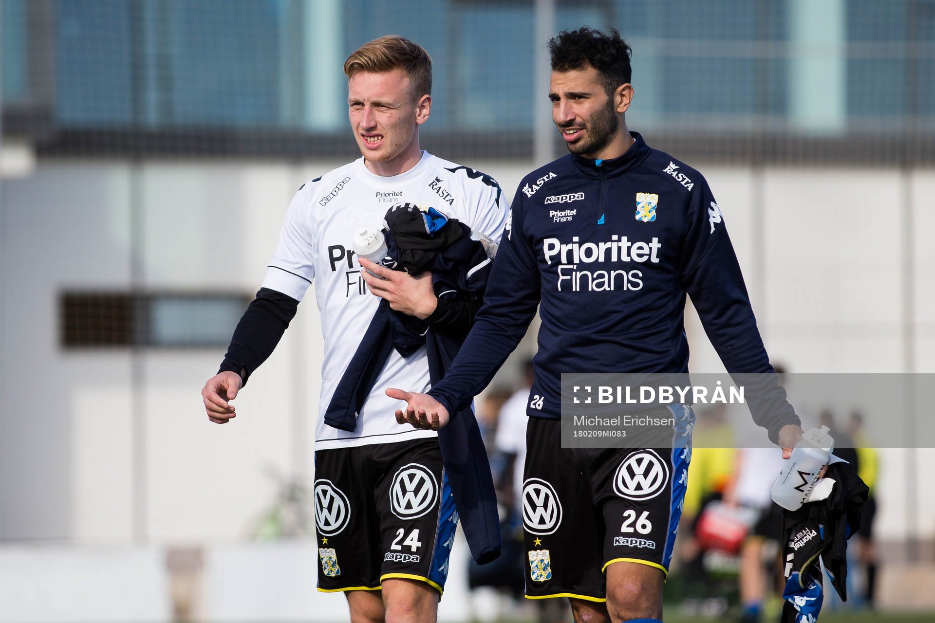 IFK Göteborgs Sebastian Ohlsson och André Calisir innan