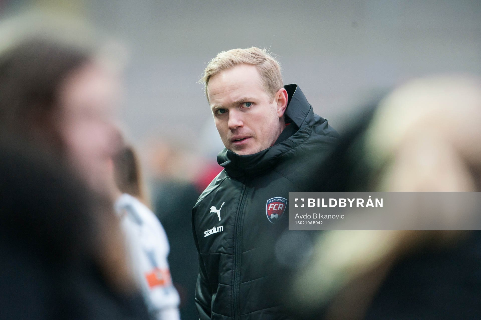 Rosengårds tränare Jonas Eidevall under matchen i Svenska Cupen mellan Rosengård och Vittsjö den 10 februari 2018 i Malmö.