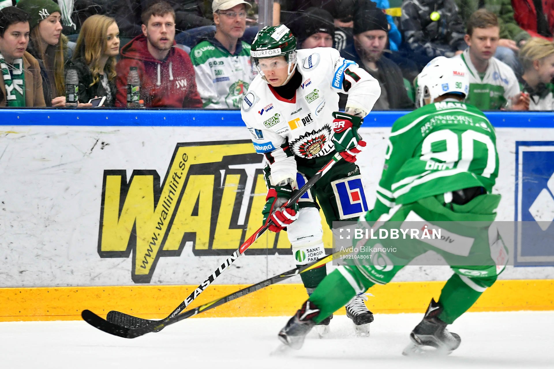Frölundas Ryan Lasch och Rögles Ted Brithén