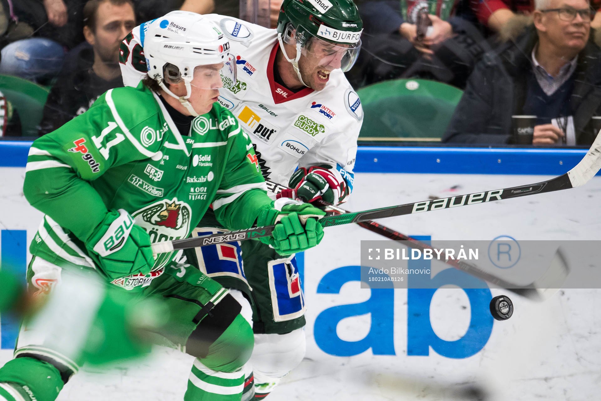 Rögles Bryan Lerg och Frölundas Jonathan Sigalet