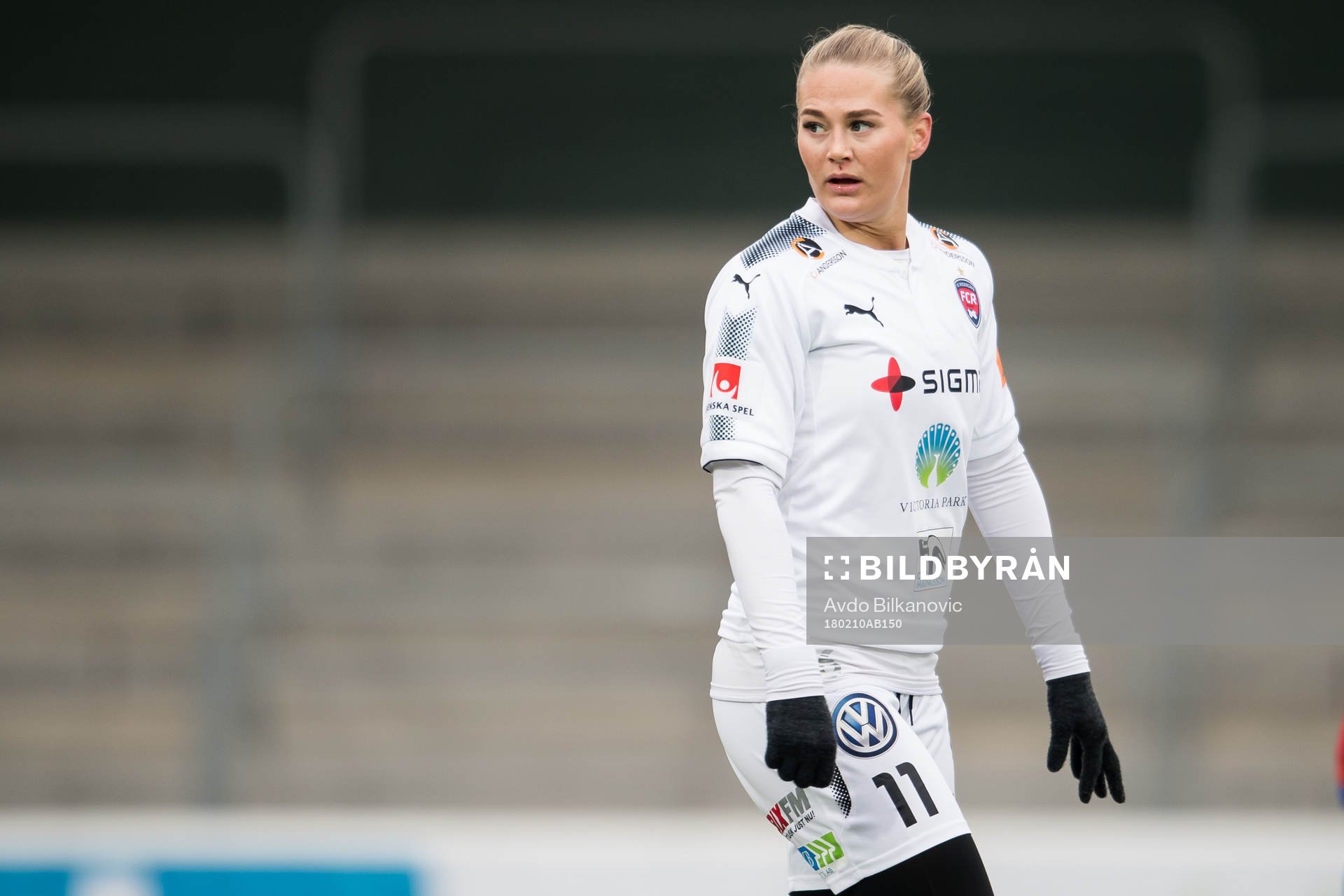 Rosengårds Lisa-Marie Karlseng Utland under matchen i Svenska Cupen mellan Rosengård och Vittsjö den 10 februari 2018 i Malmö.