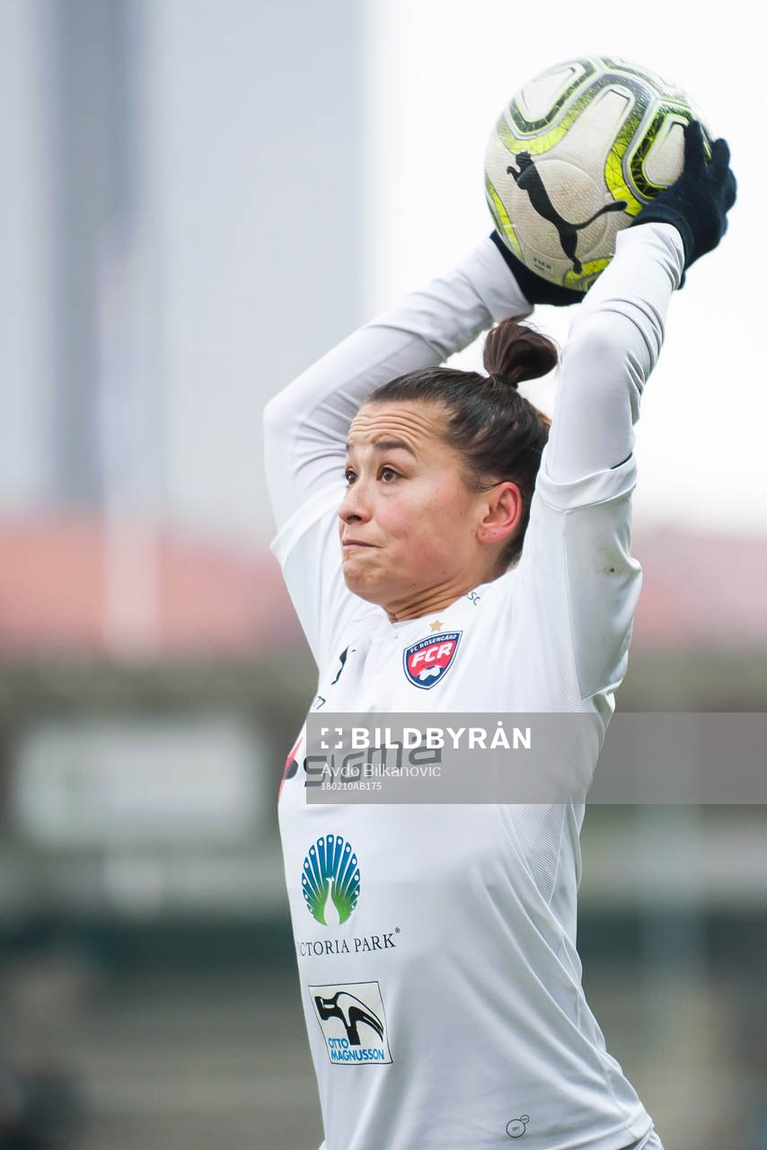 Rosengårds Ali Riley under matchen i Svenska Cupen mellan Rosengård och Vittsjö den 10 februari 2018 i Malmö.