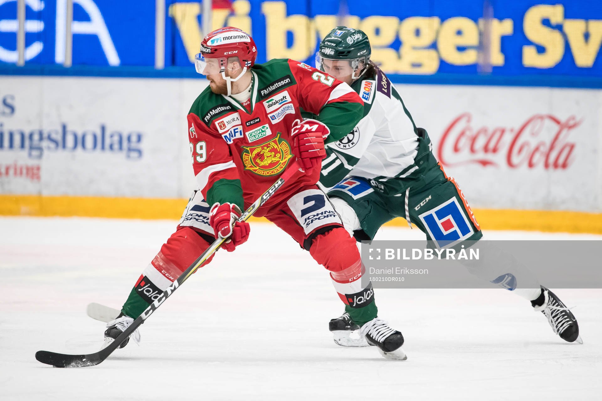 Moras Marcus Fagerudd och Färjestads Joakim Nygård  i