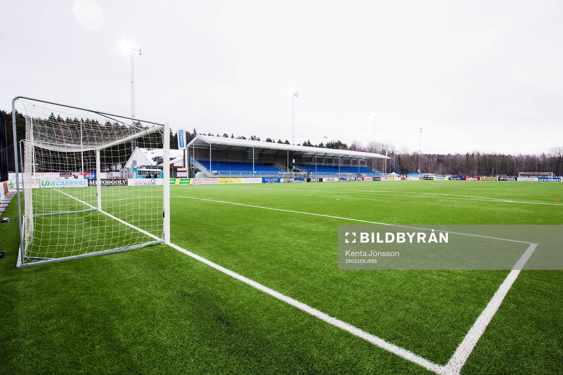 Vikingavallen innan träningsmatchen i fotboll mellan Frej