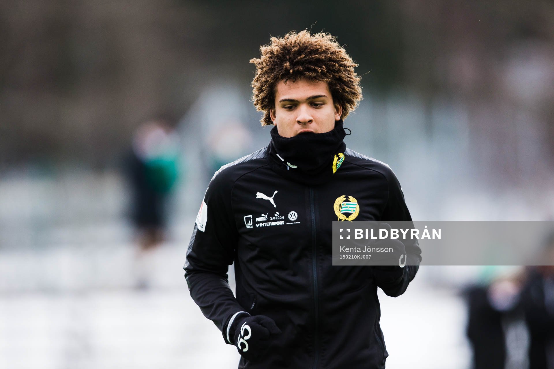 Hammarbys Neto Borges innan träningsmatchen i fotboll
