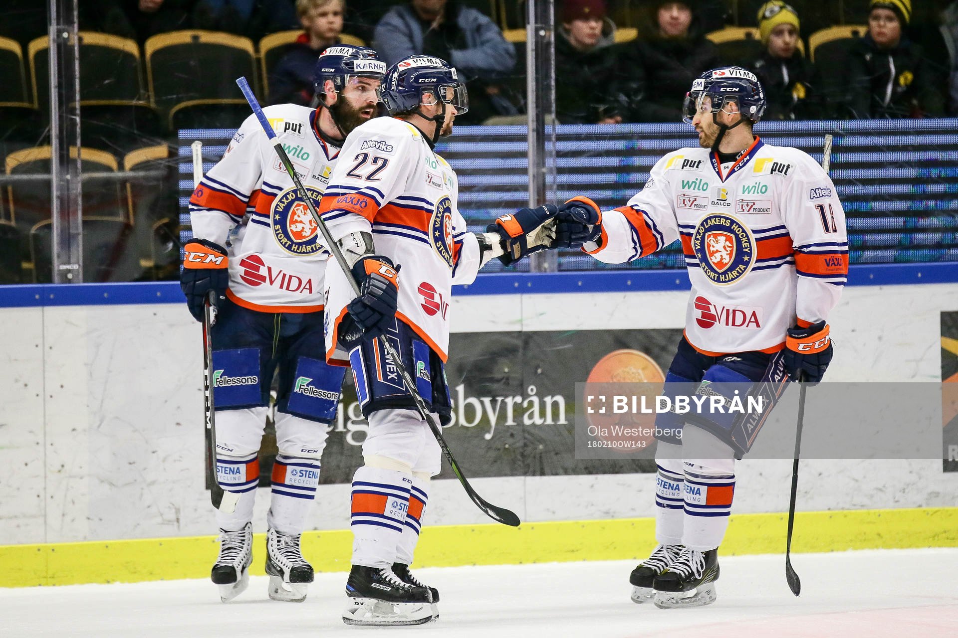 Växjös Janne Pesonen, Andrew Calof och Linus Fröberg