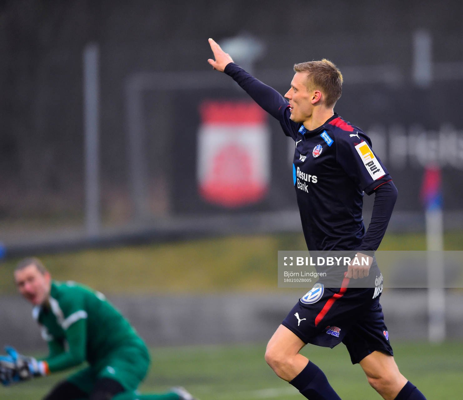 Helsingborgs Andri Runar Bjarnason jublar
