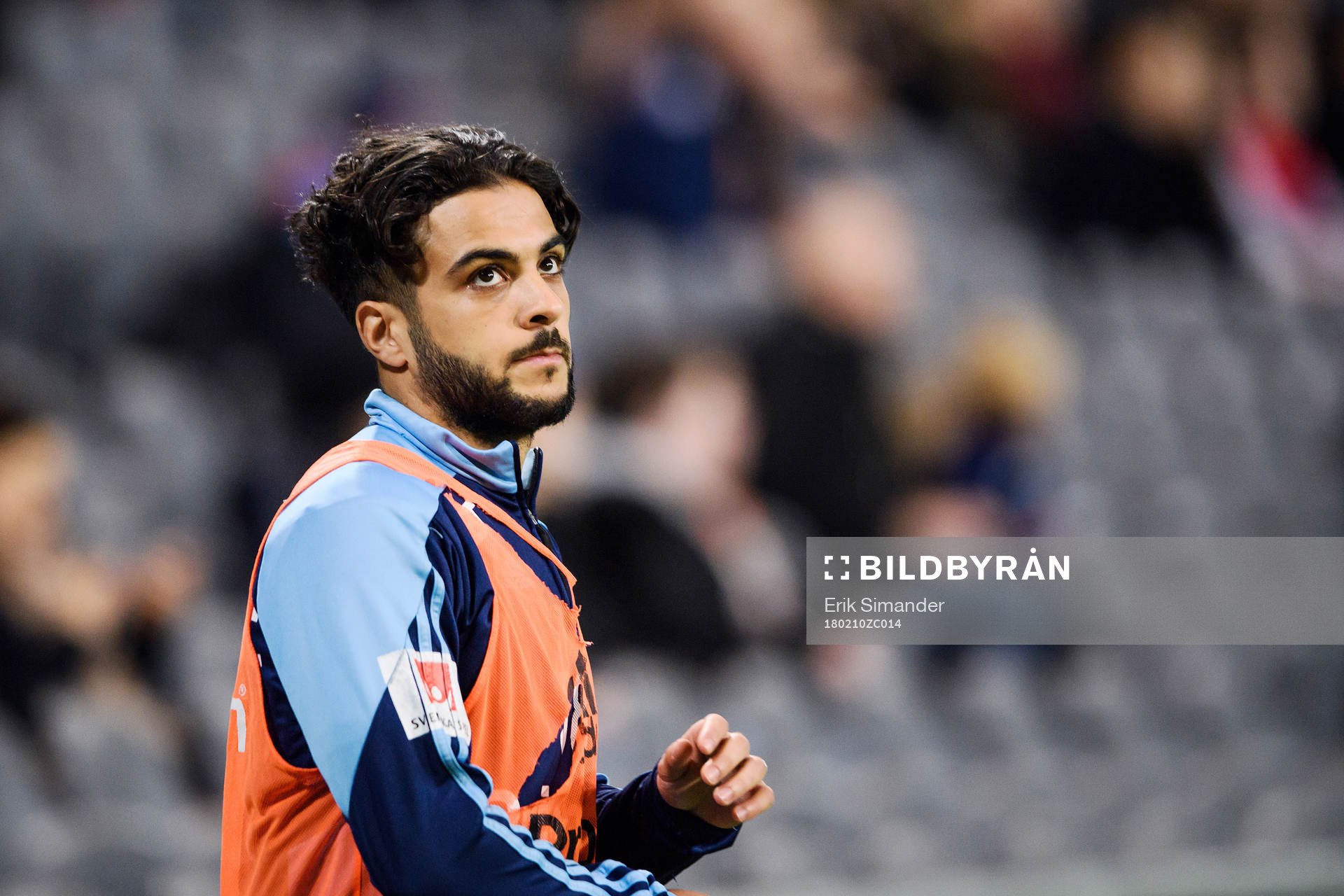 Djurgårdens Othman El Kabir värmer upp
