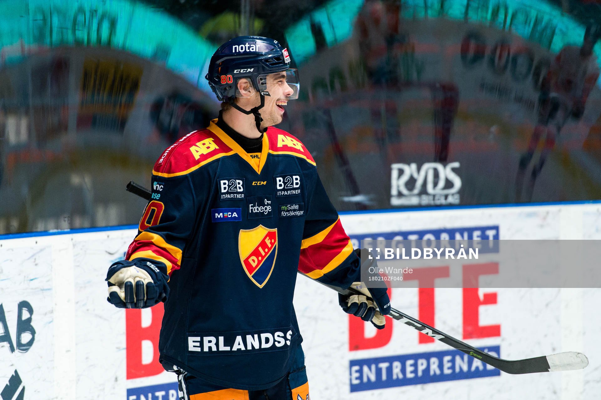 Djurgårdens Gustav Possler jublar