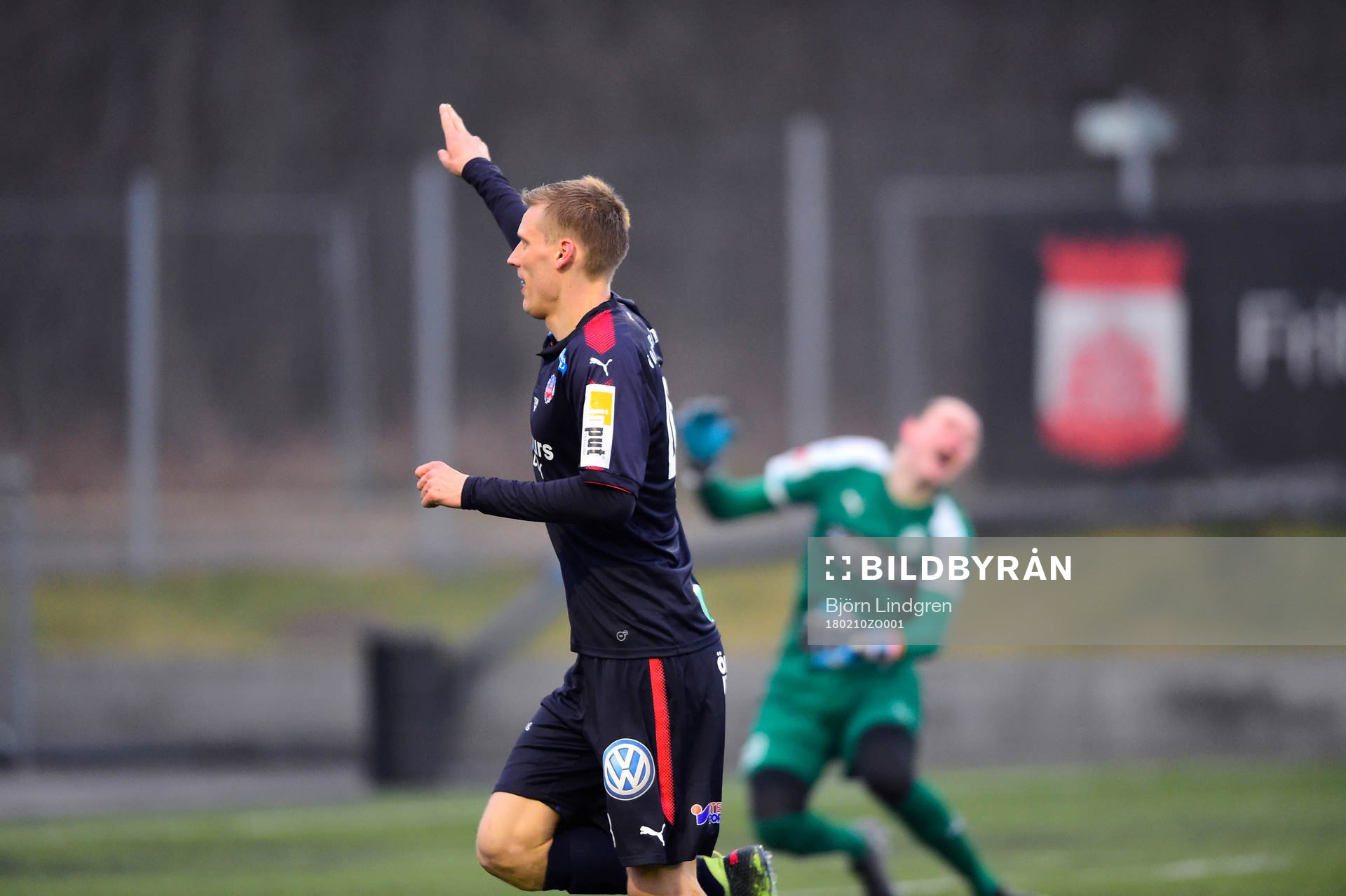 Helsingborgs Andri Runar Bjarnason jublar