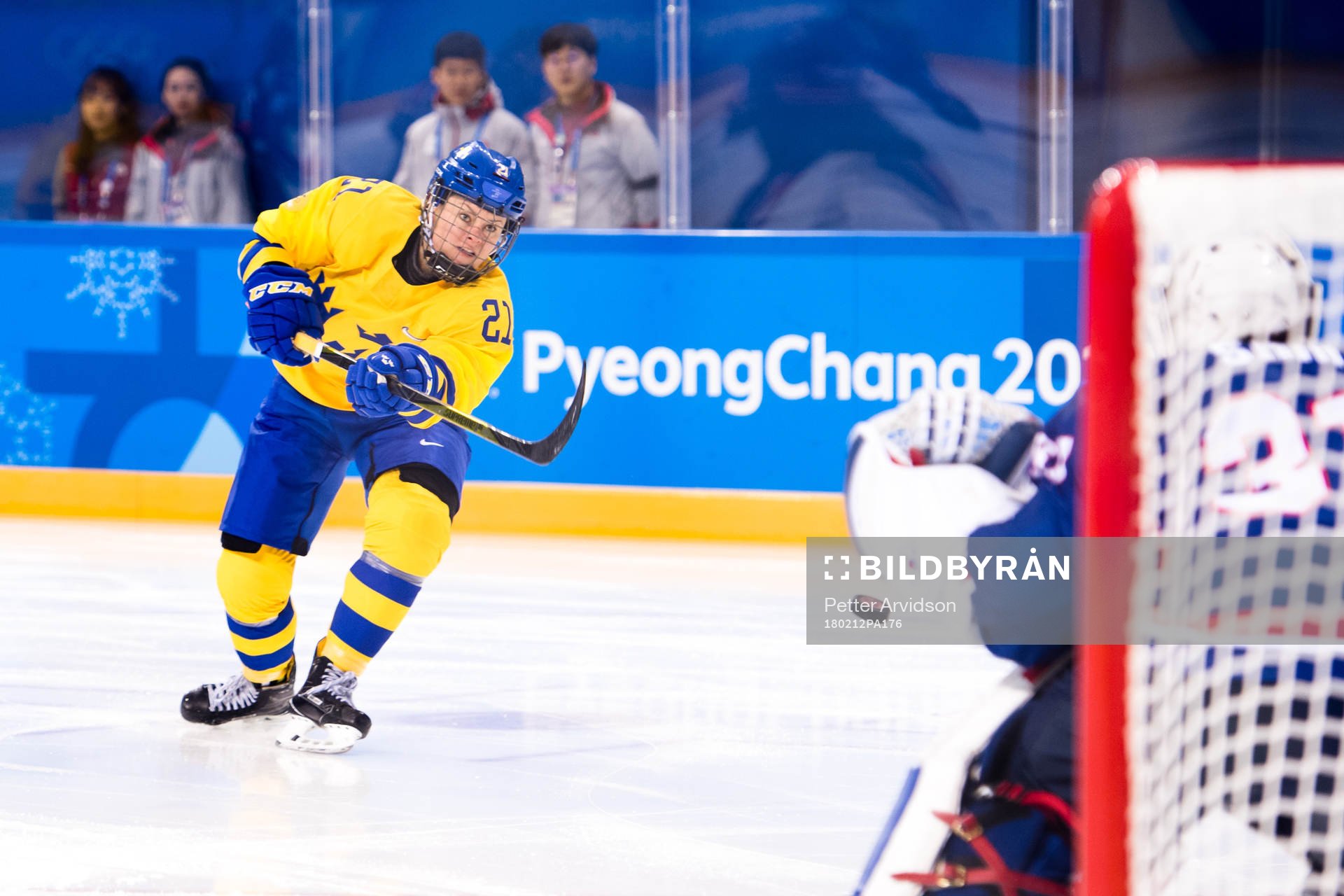 Erica Udén Johansson of Swedenduring the Women's Ice