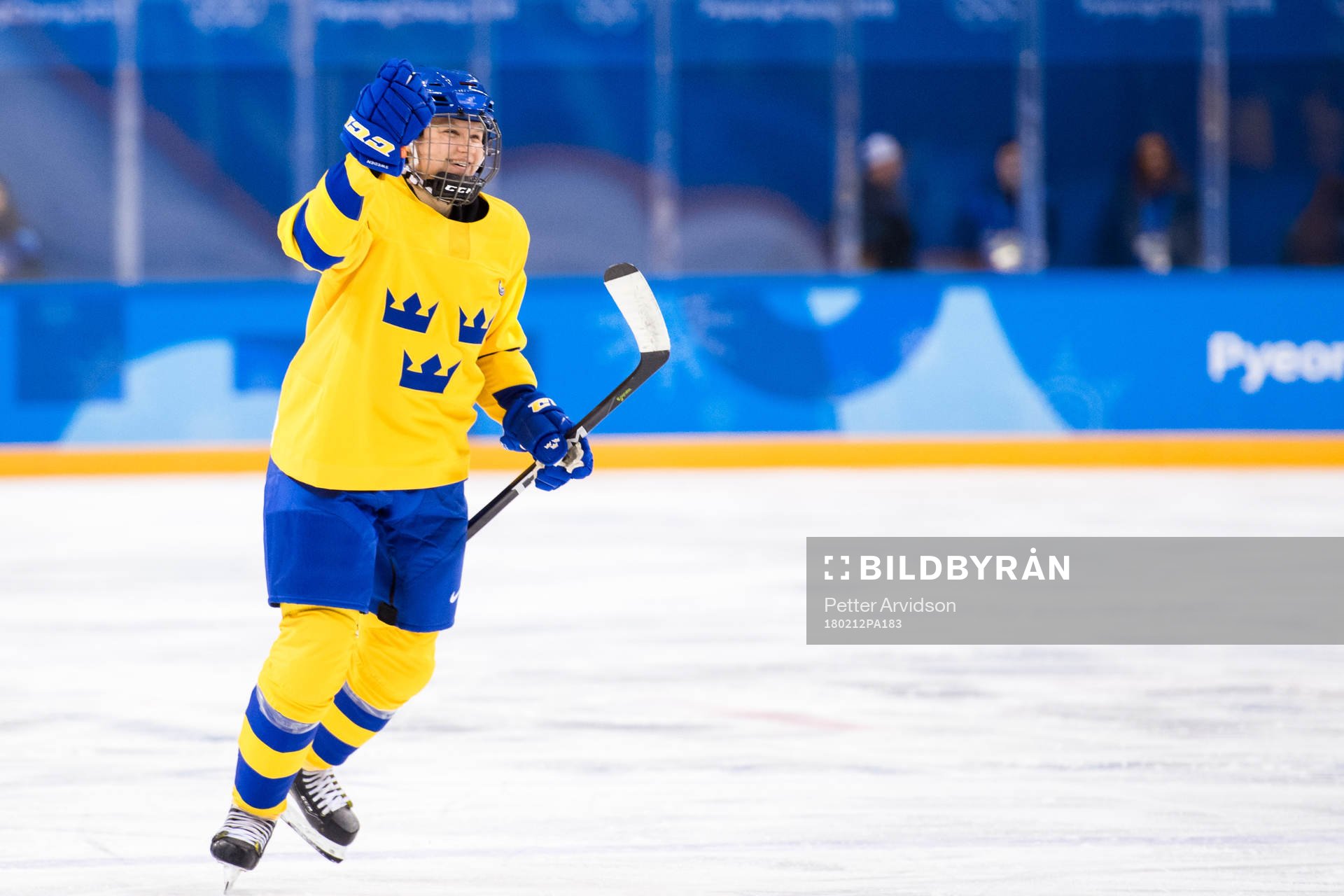 Maja Nylén-Persson of Sweden celebrating her 1-0 goal