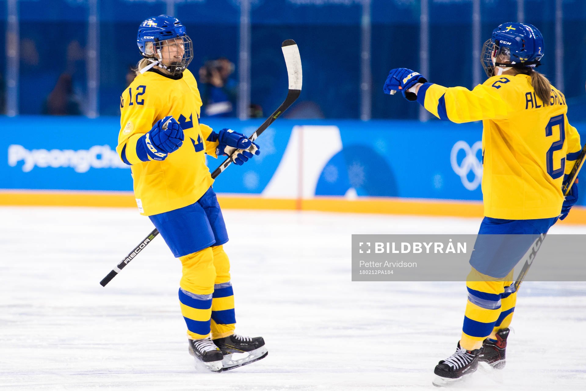 Maja Nylén-Persson of Sweden celebrating her 1-0 goal