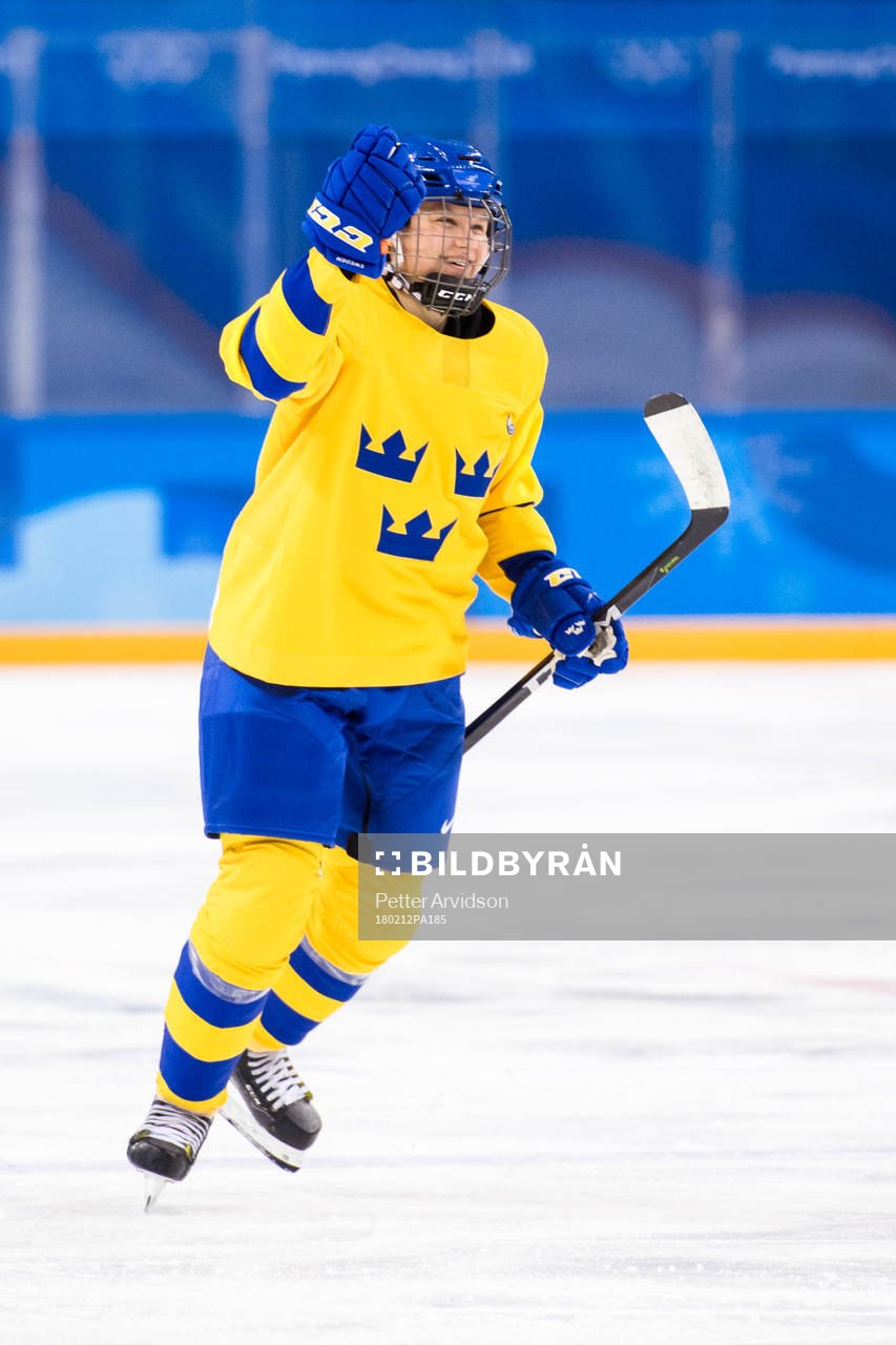 Maja Nylén-Persson of Sweden celebrating her 1-0 goal