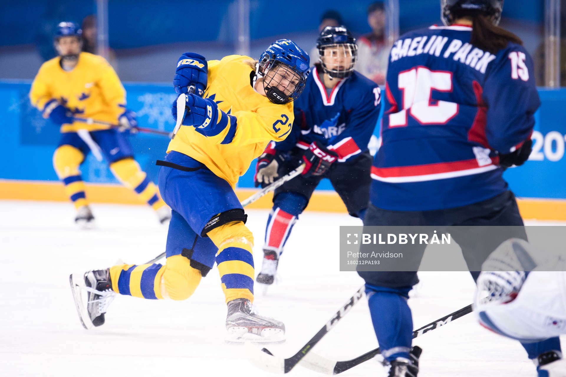 during the Women's Ice Hockey Preliminary Round match