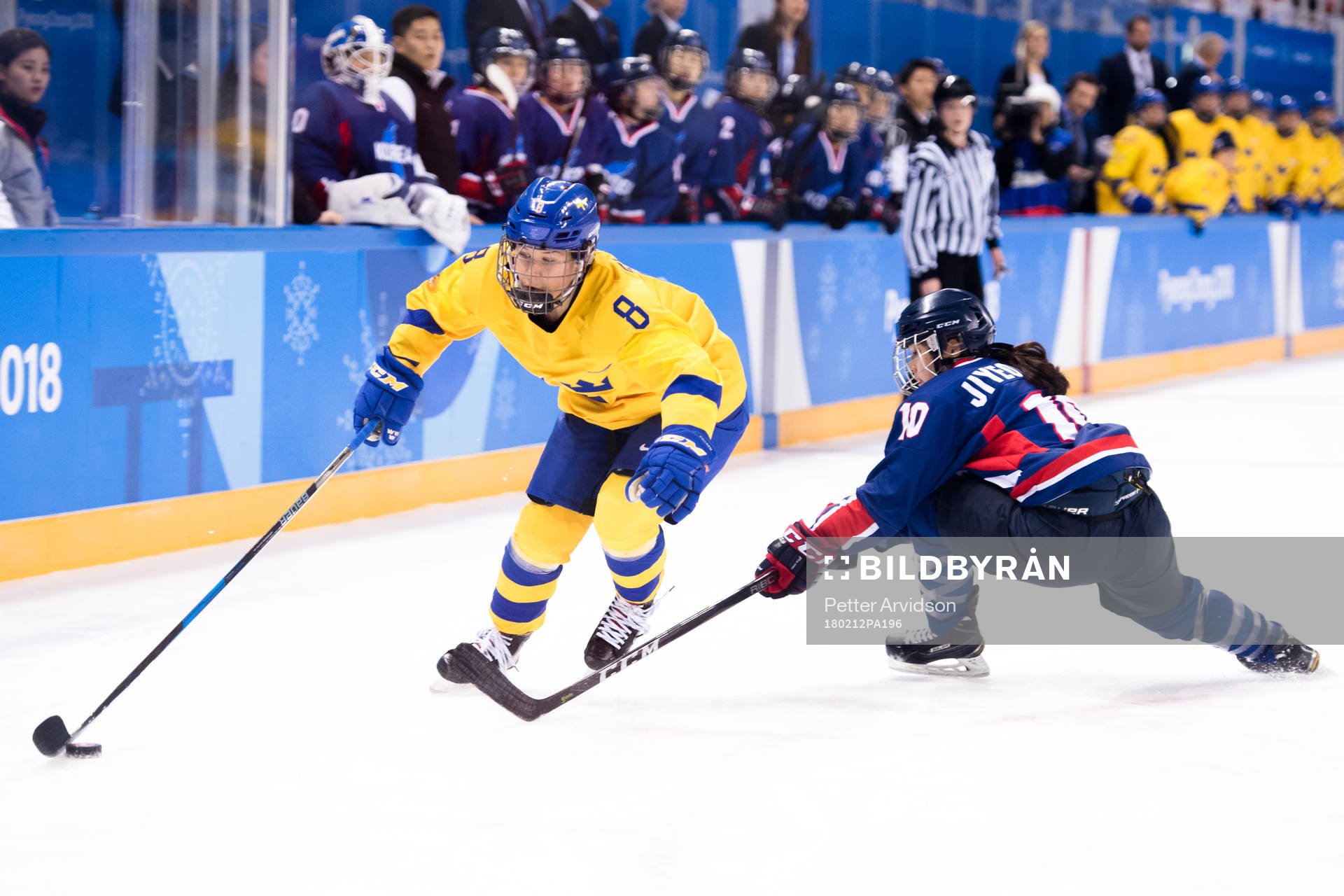 Annie Svedin of Sweden and Choi Jiyeon of Korea
