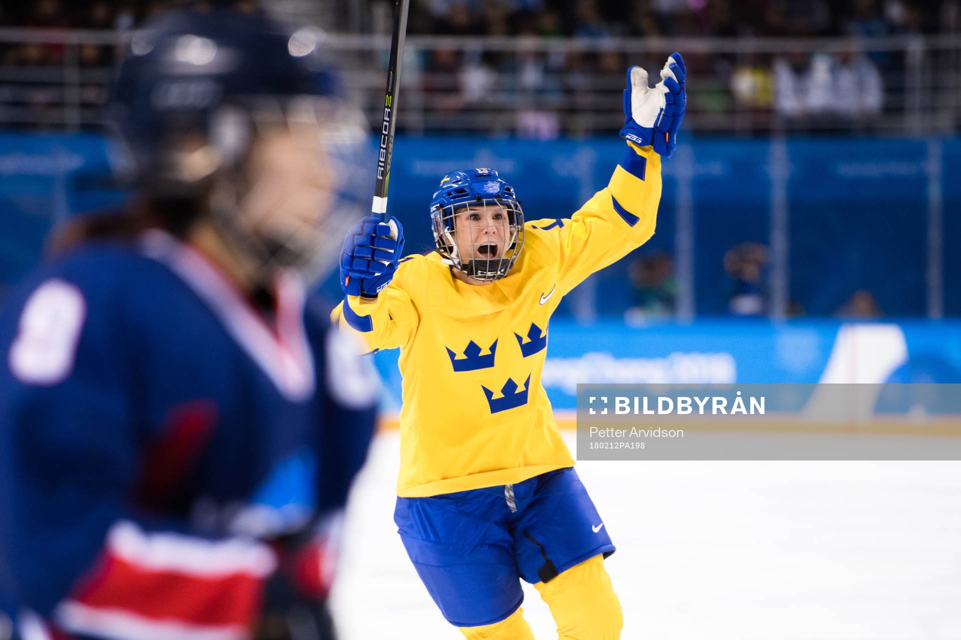 Elin Lundberg of Sweden celebrates