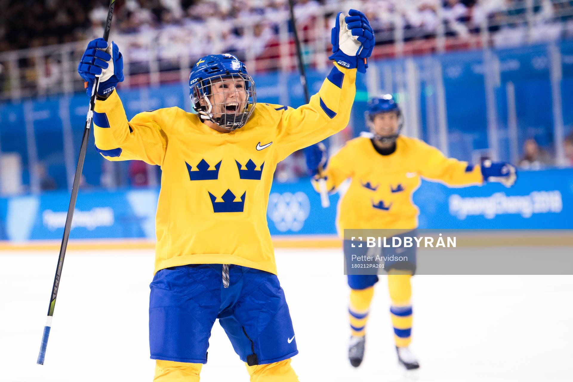 Elin Lundberg of Sweden celebrates