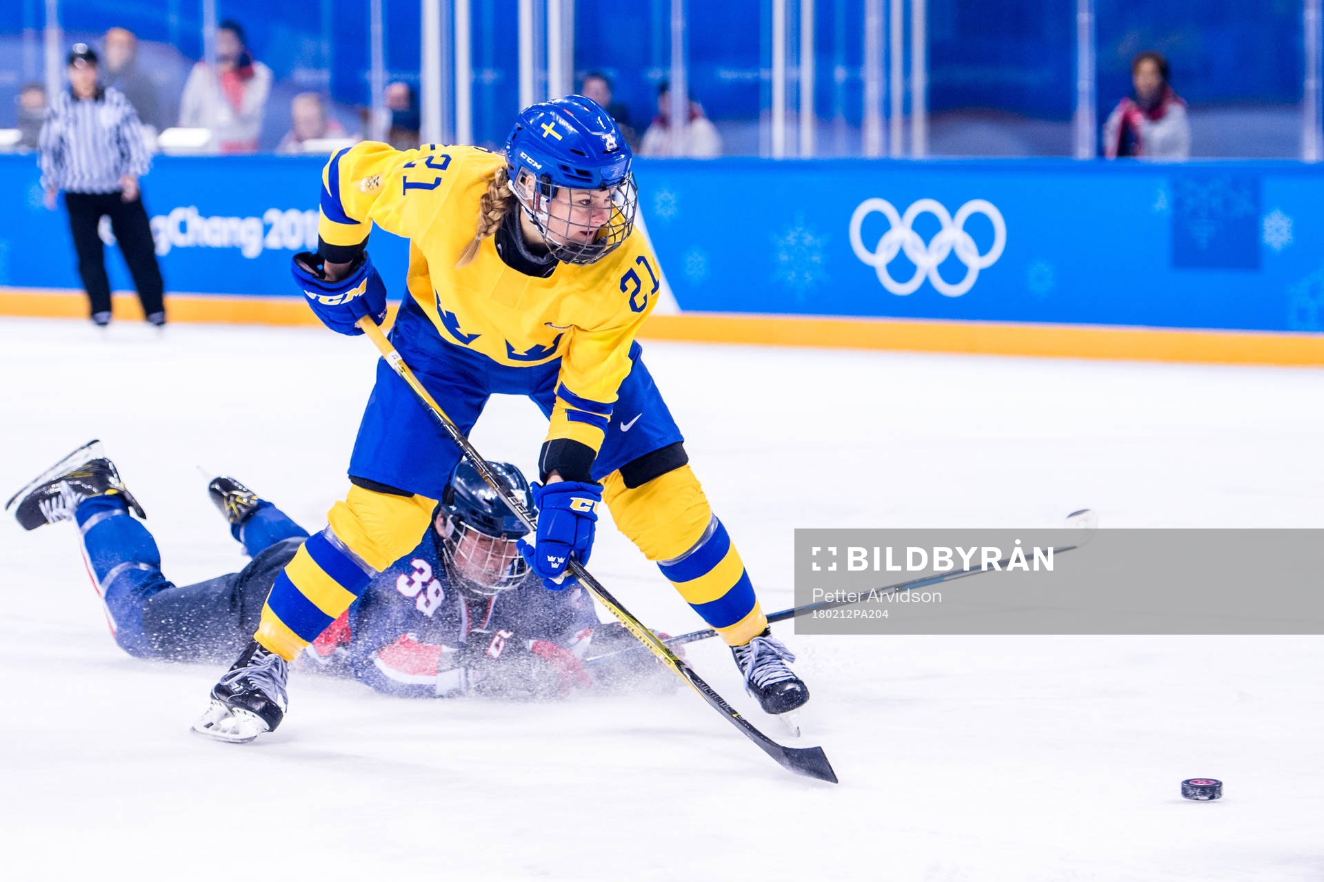Erica Udén Johansson of Sweden scores the 4-0 goal