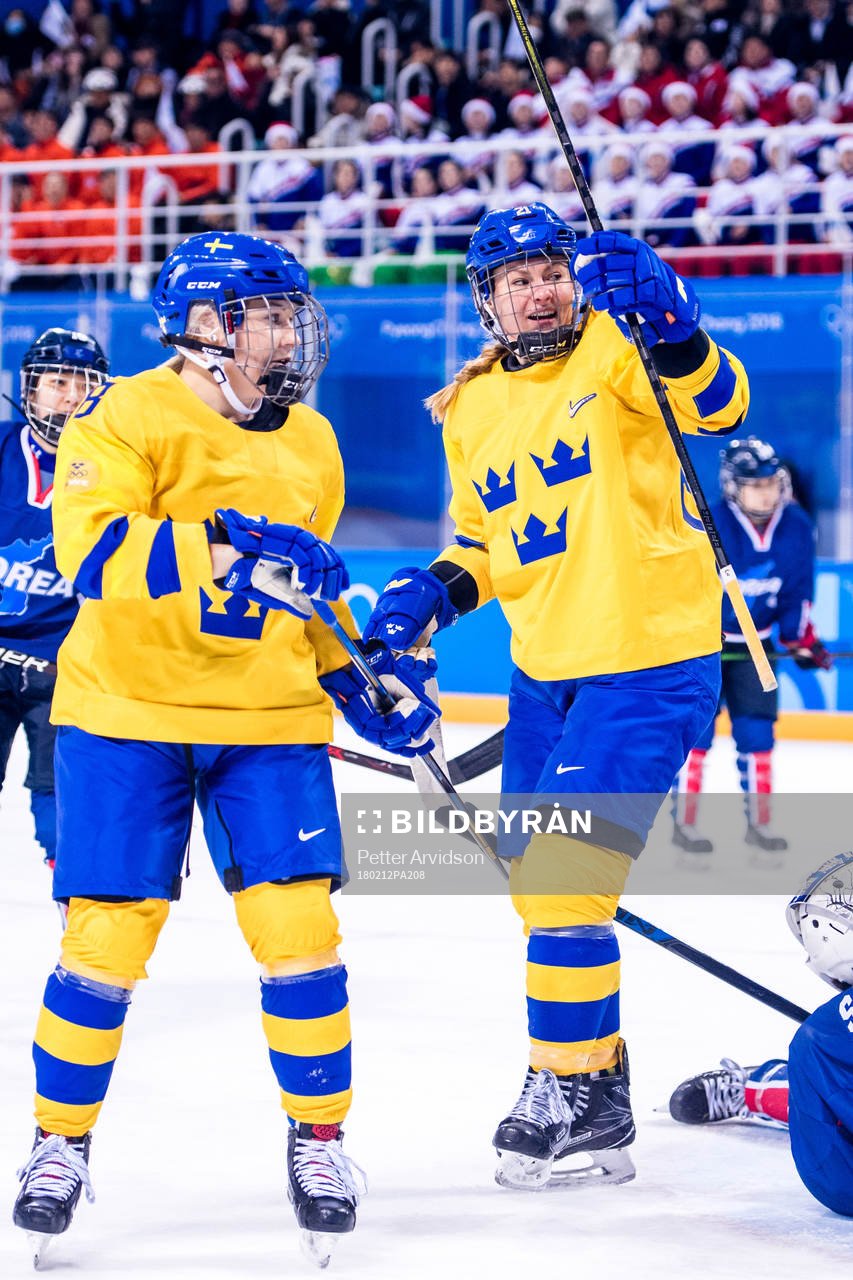 Erica Udén Johansson of Sweden celebrates