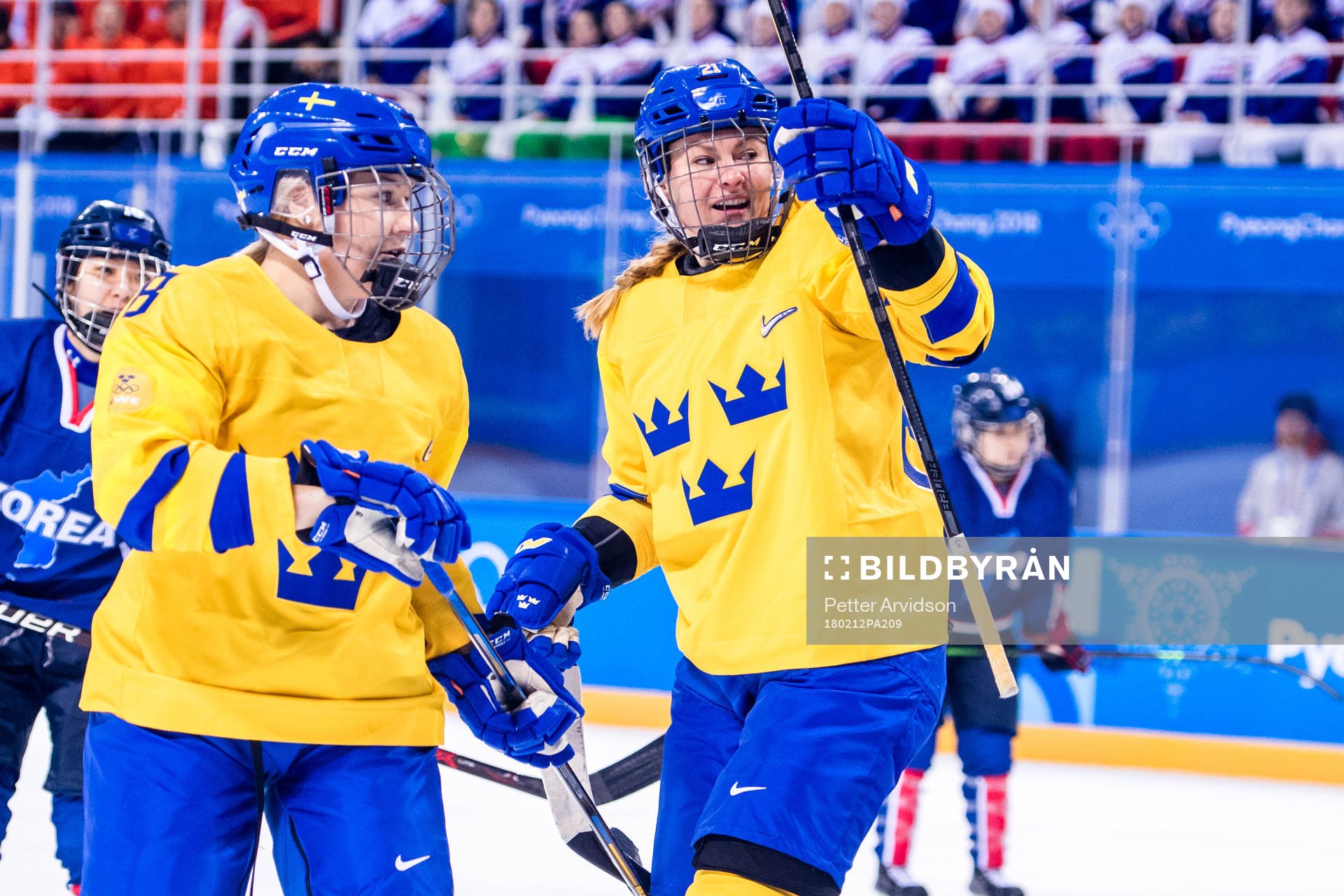 Erica Udén Johansson of Sweden celebrates