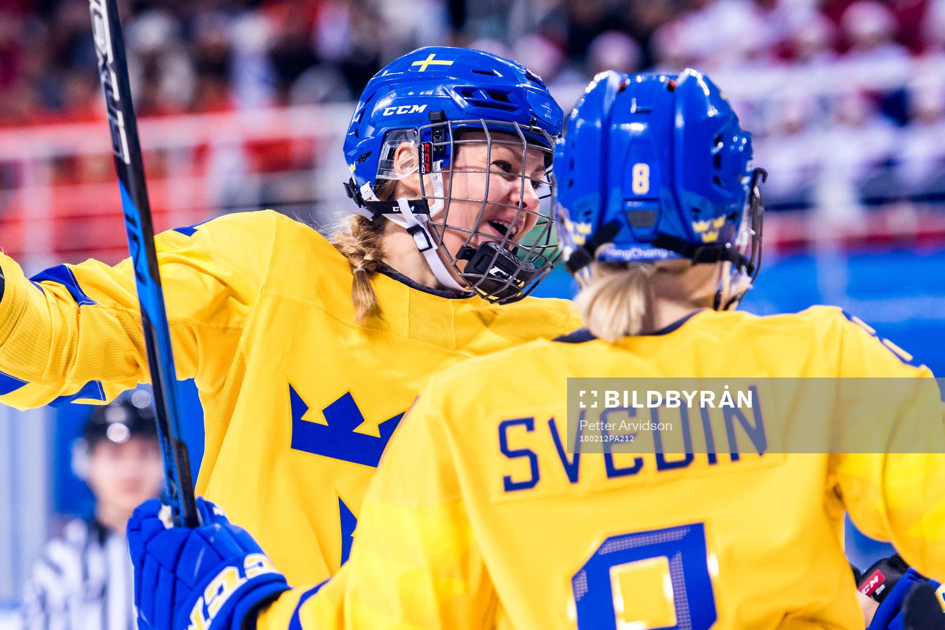 Erica Udén Johansson of Sweden celebrates