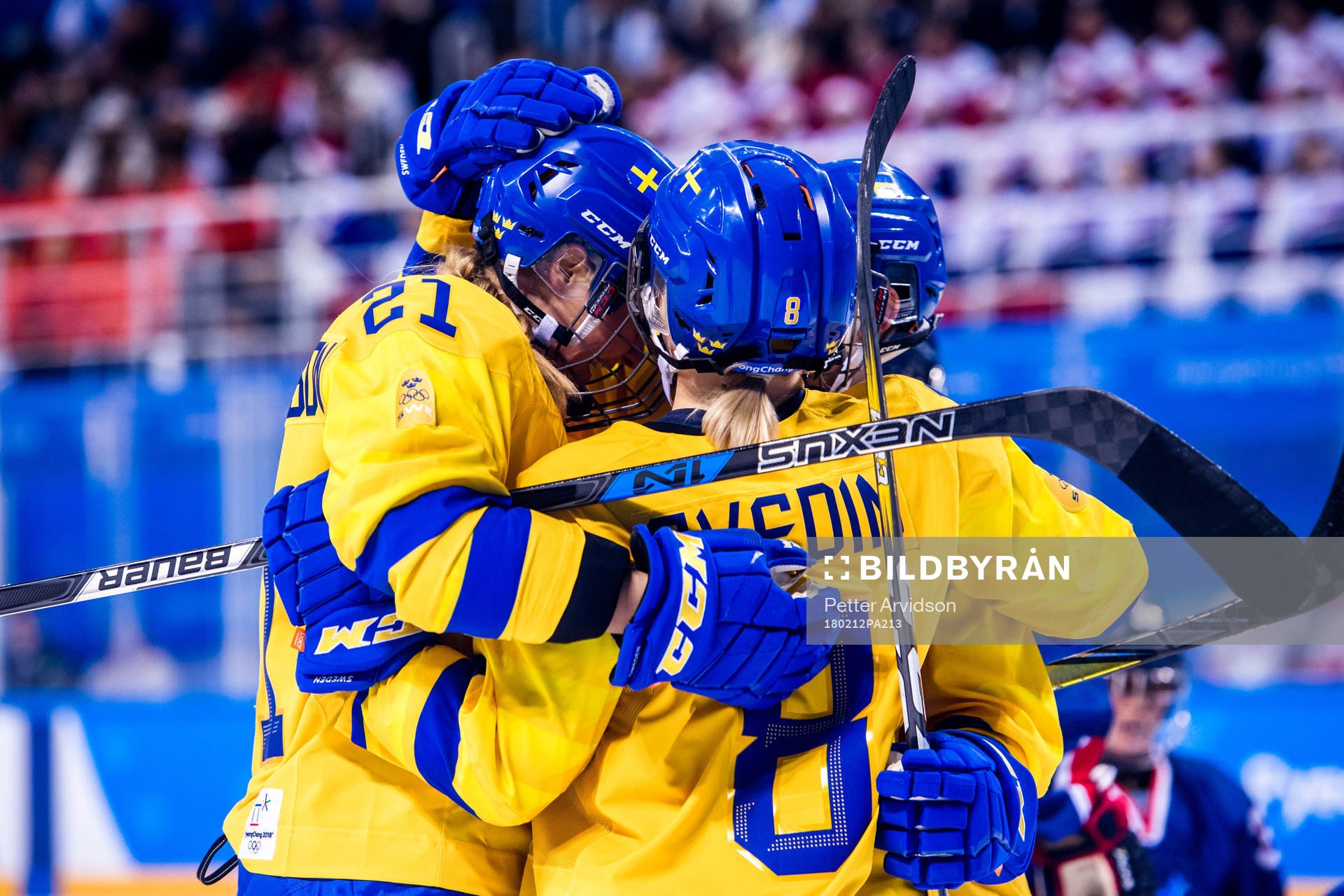 Erica Udén Johansson of Sweden celebrates