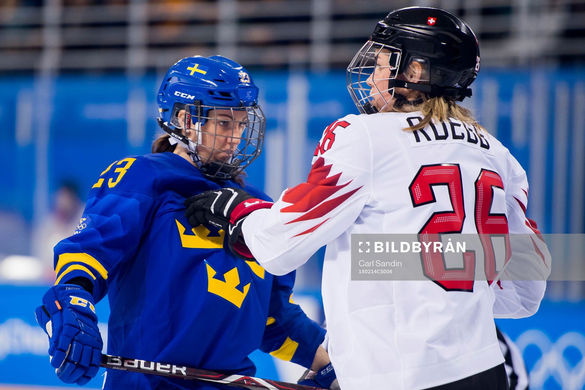 Rebecca Stenberg of Sweden and Dominique Ruegg of