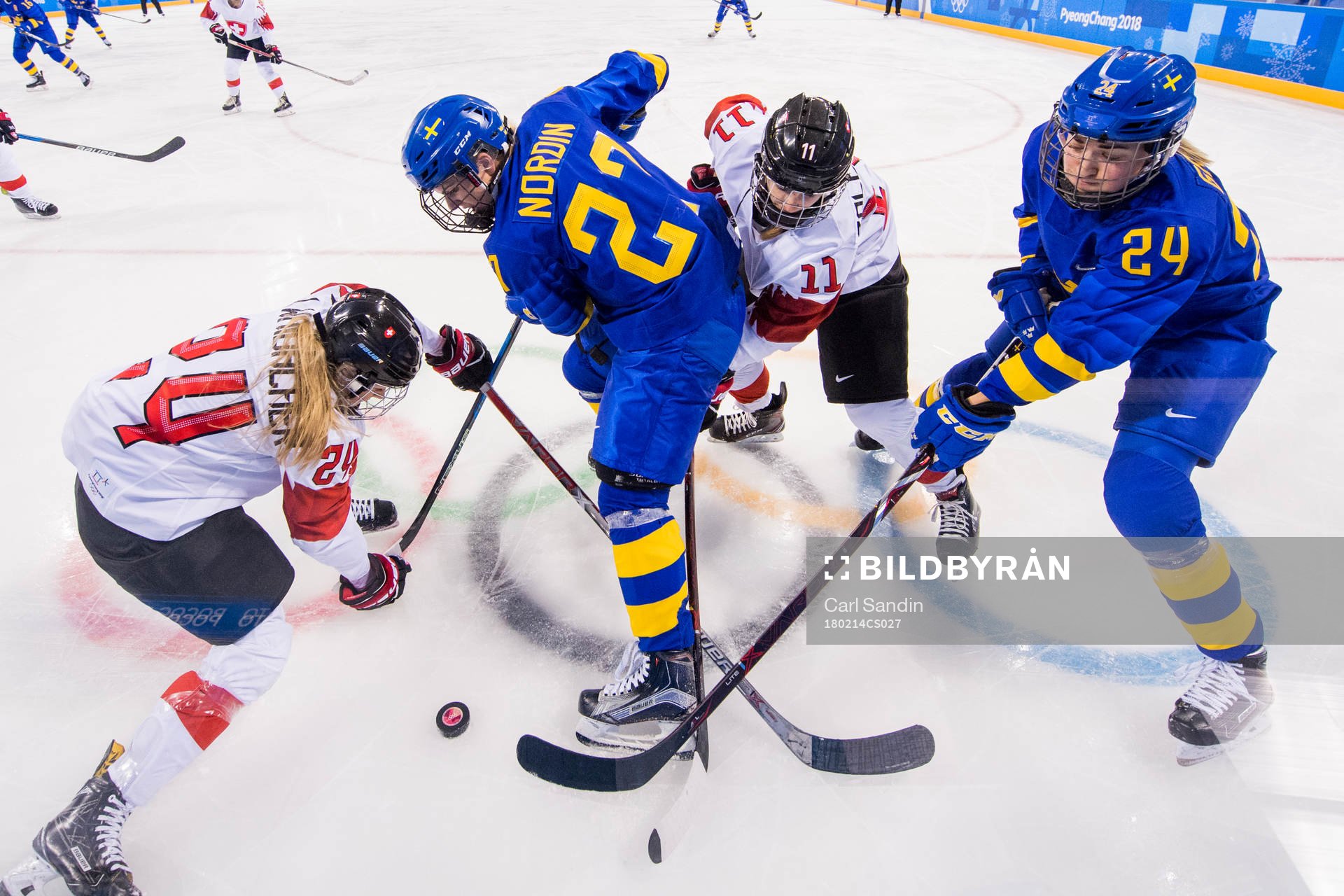Isabel Waidacher and Sabrina Zollinger of Switzerland fight