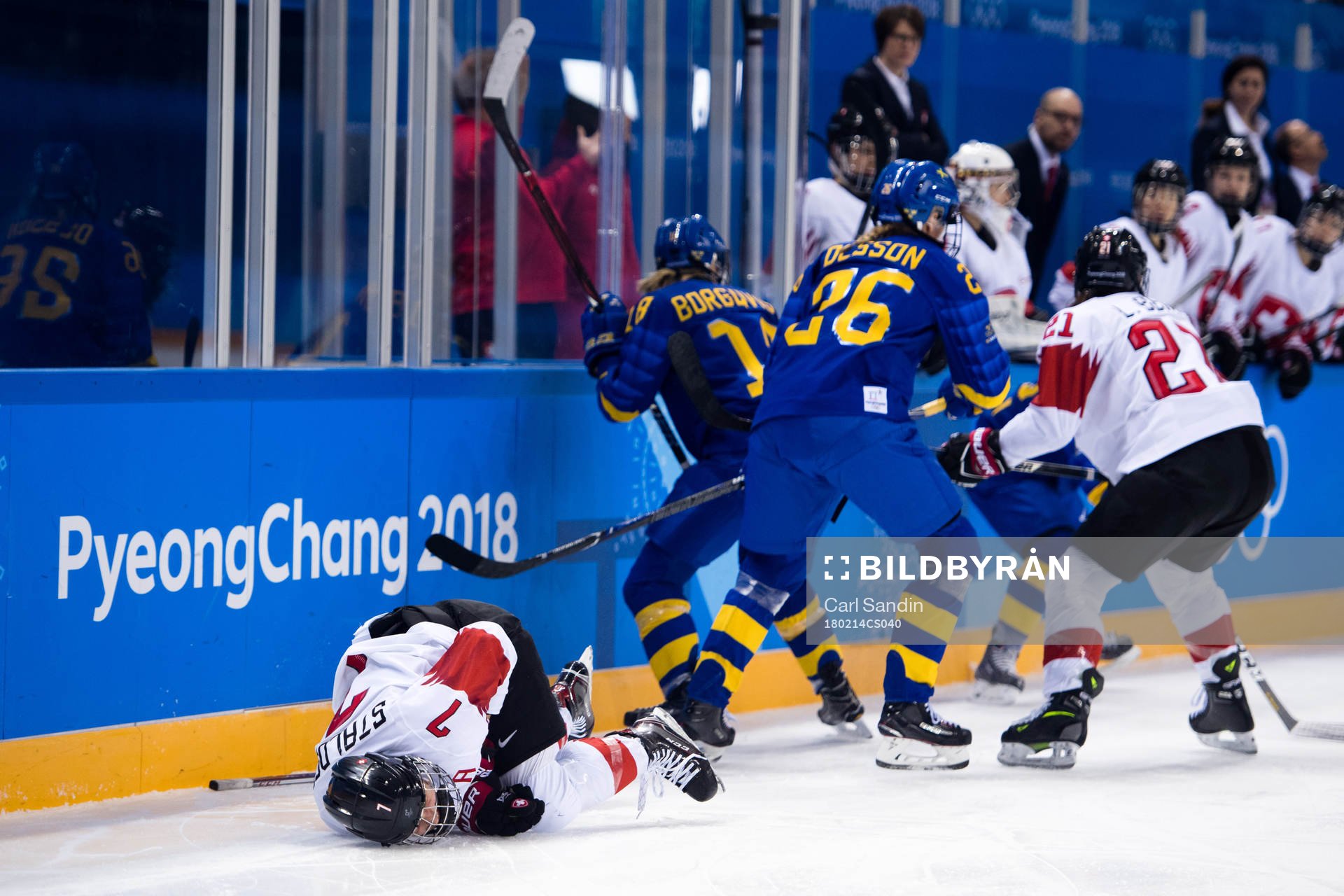 Lara Stalder of Switzerland in the Women's Ice Hockey