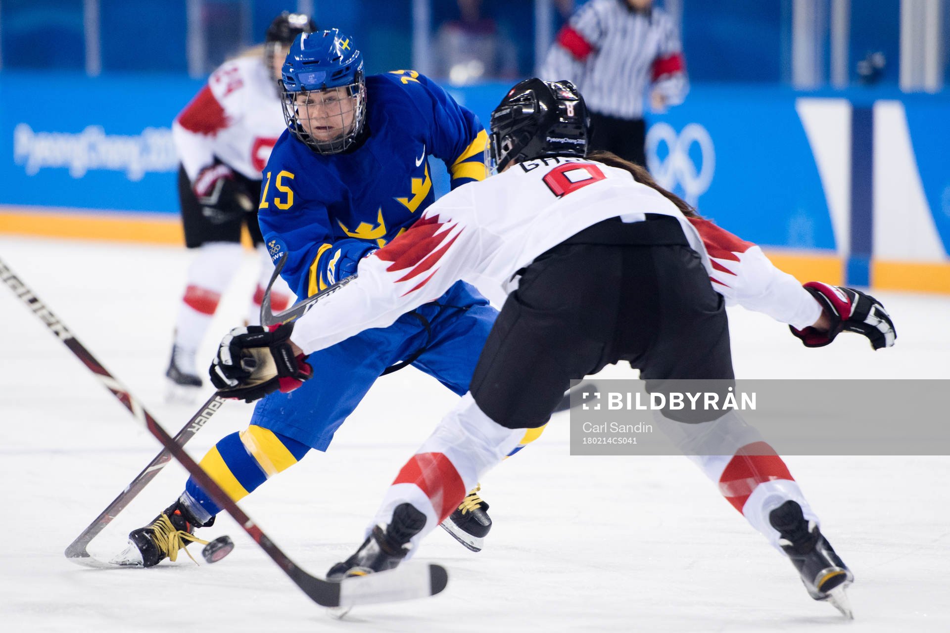 Lisa Johansson of Sweden in the Women's Ice Hockey