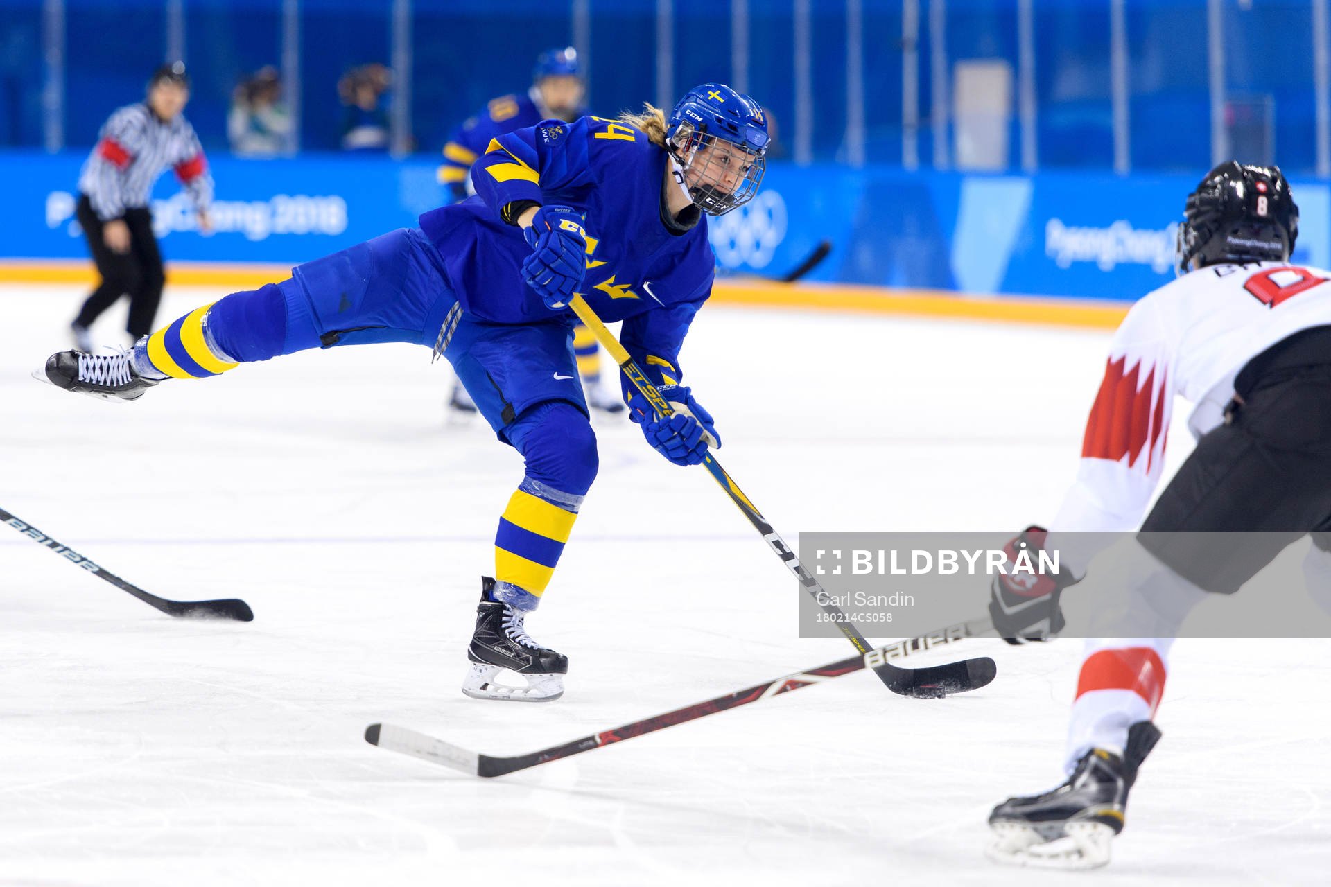Sabina Küller of Sweden in the Women's Ice Hockey