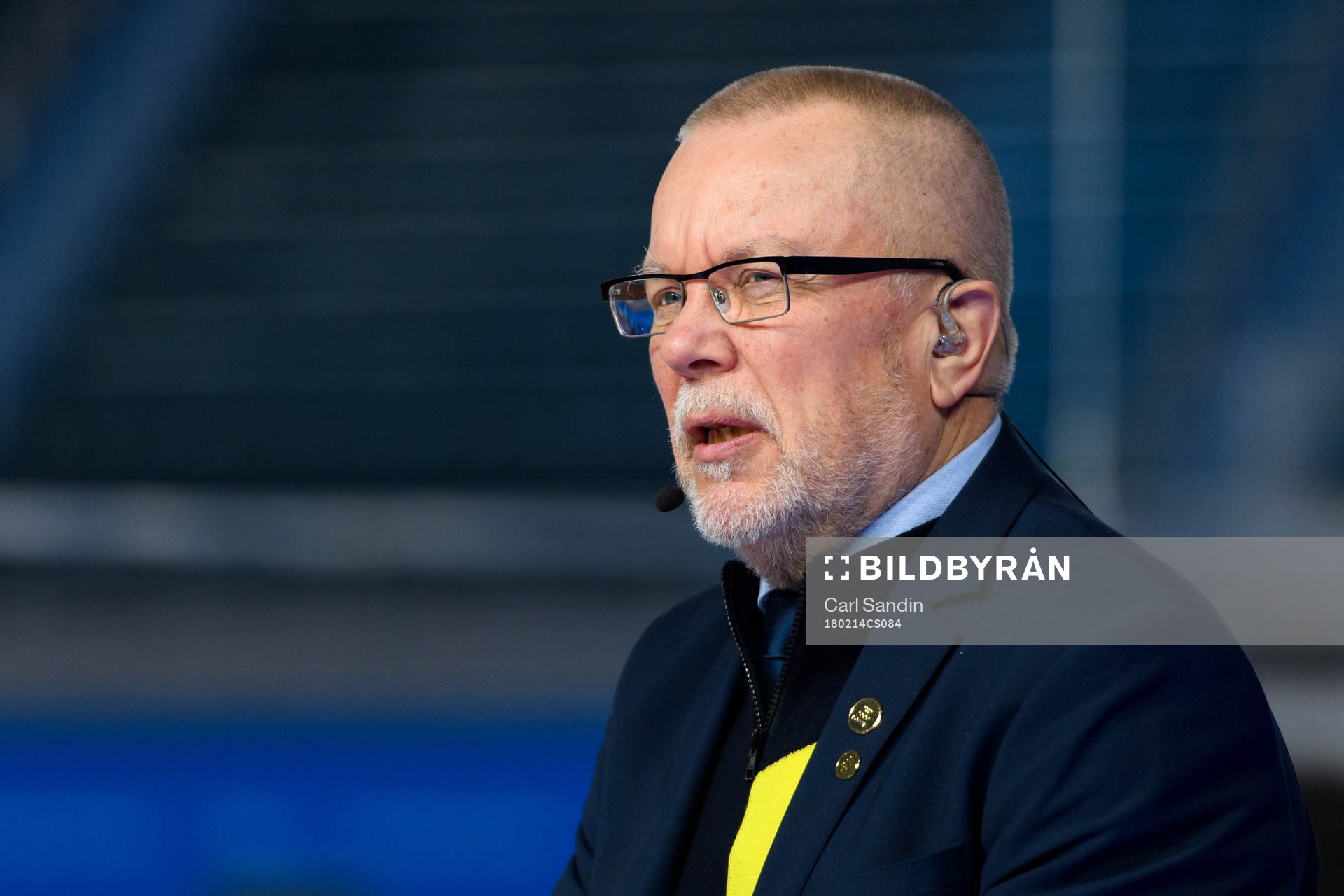 Leif Boork, head coach of Sweden, in the Eurosport Studio
