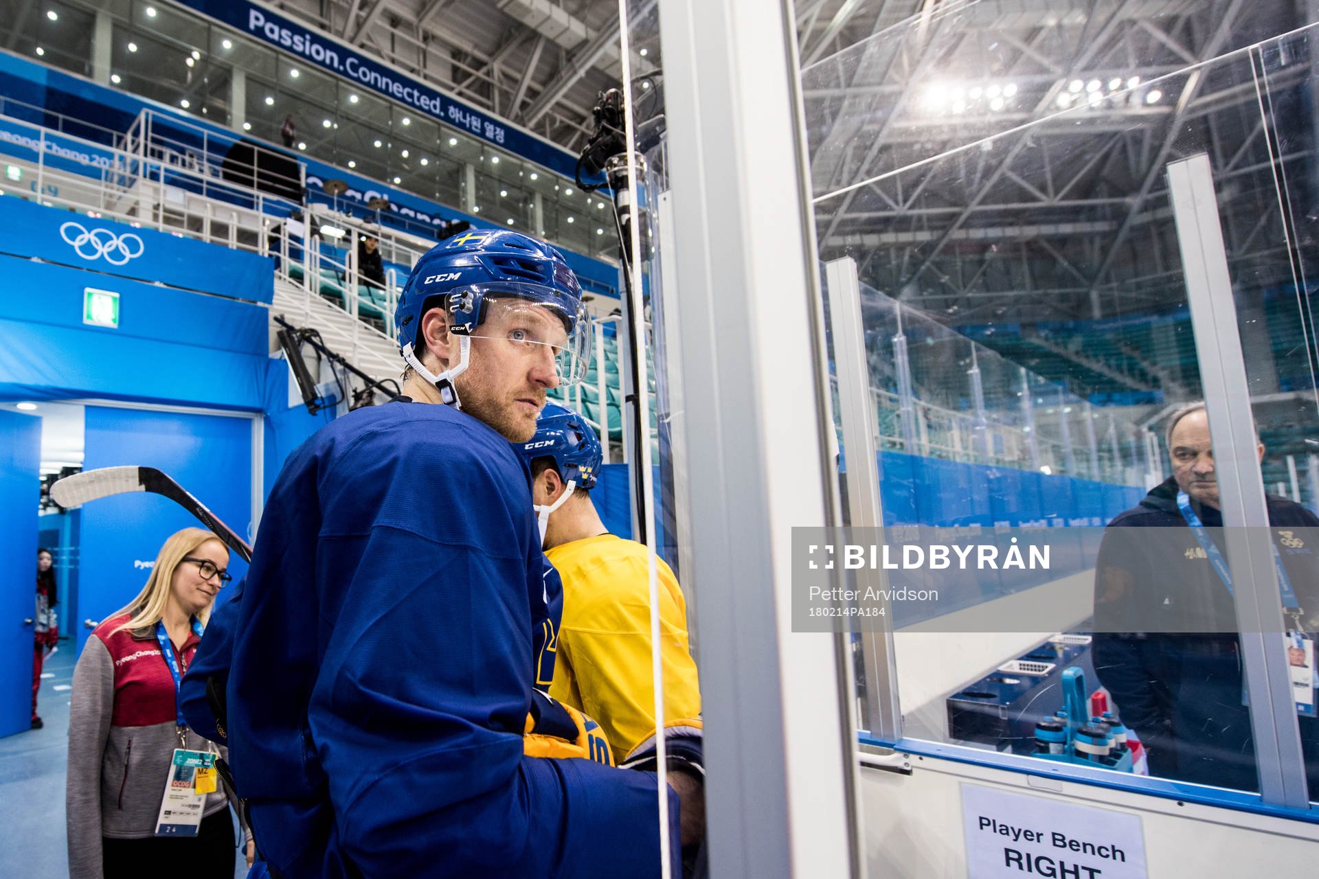 Staffan Kronwall of Sweden leaves the ice