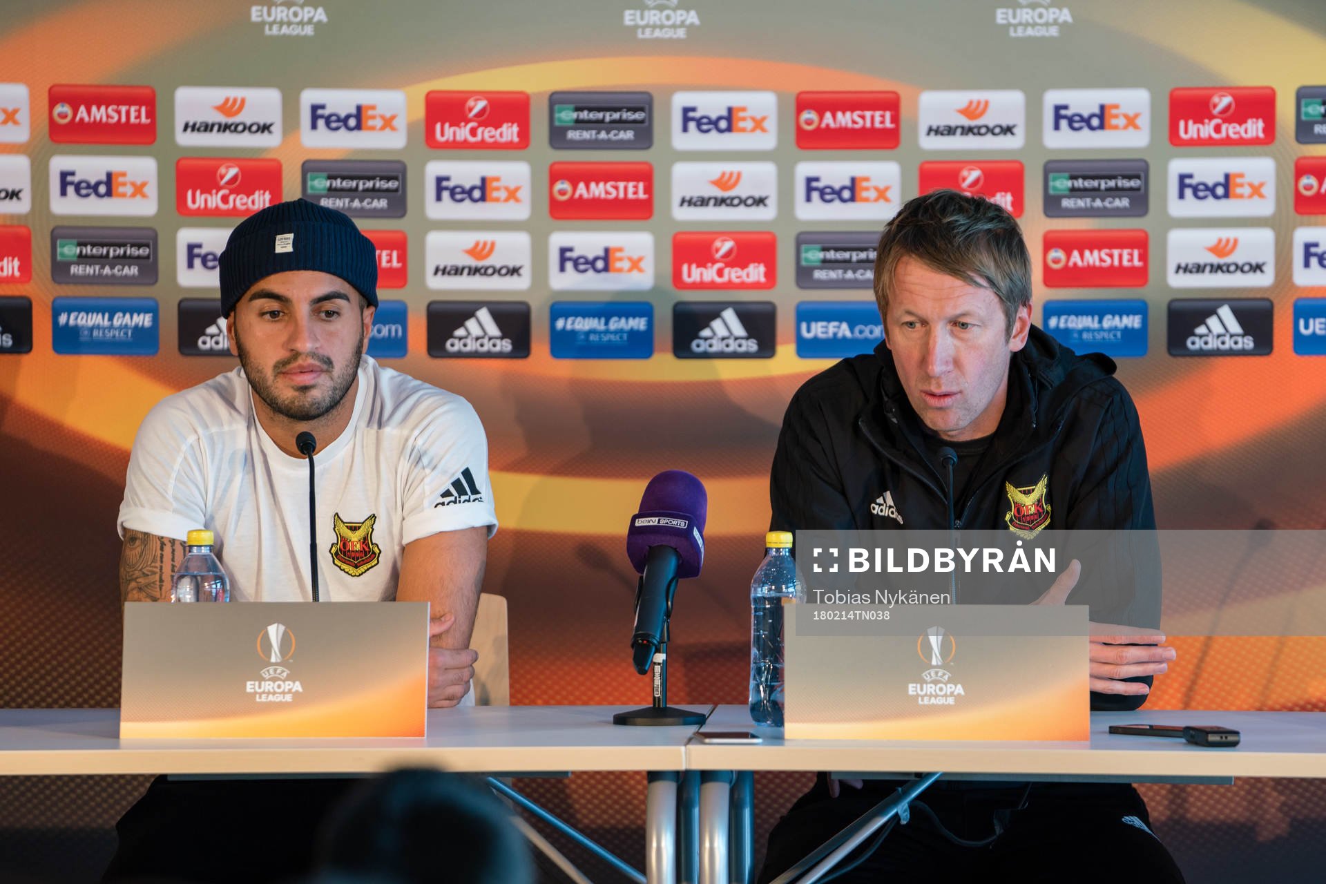 Östersunds Brwa Nouri och tränare Graham Potter