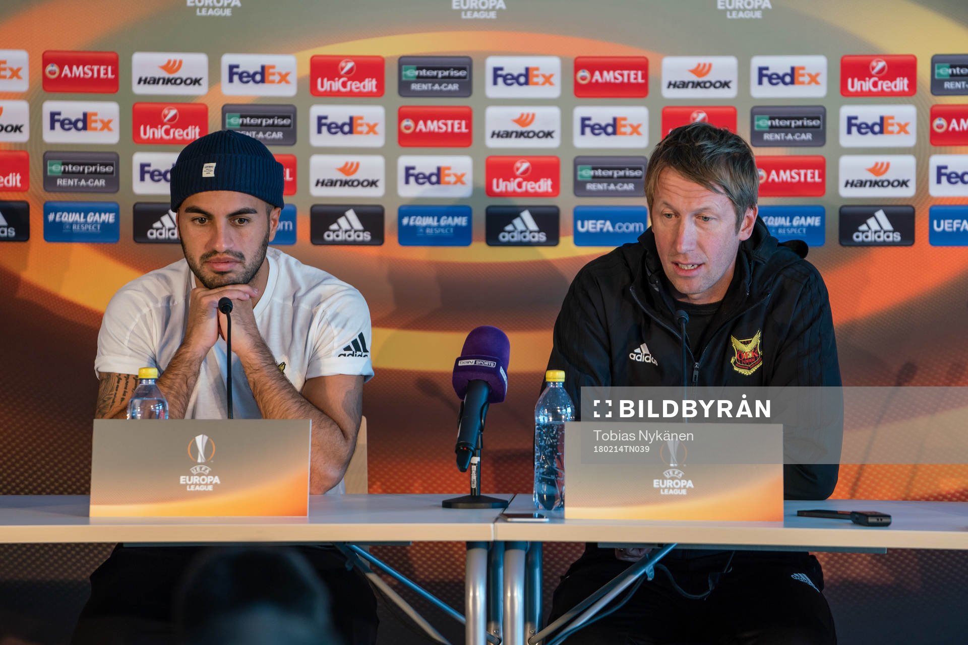 Östersunds Brwa Nouri och tränare Graham Potter