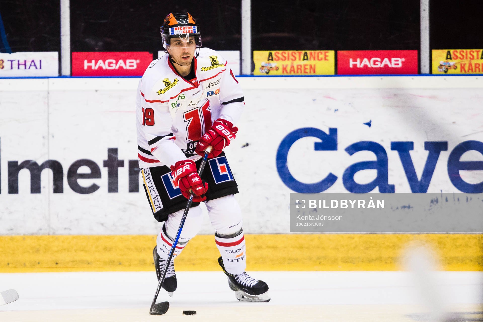 Örebros Jeremy Williams innan ishockeymatchen i SHL mellan