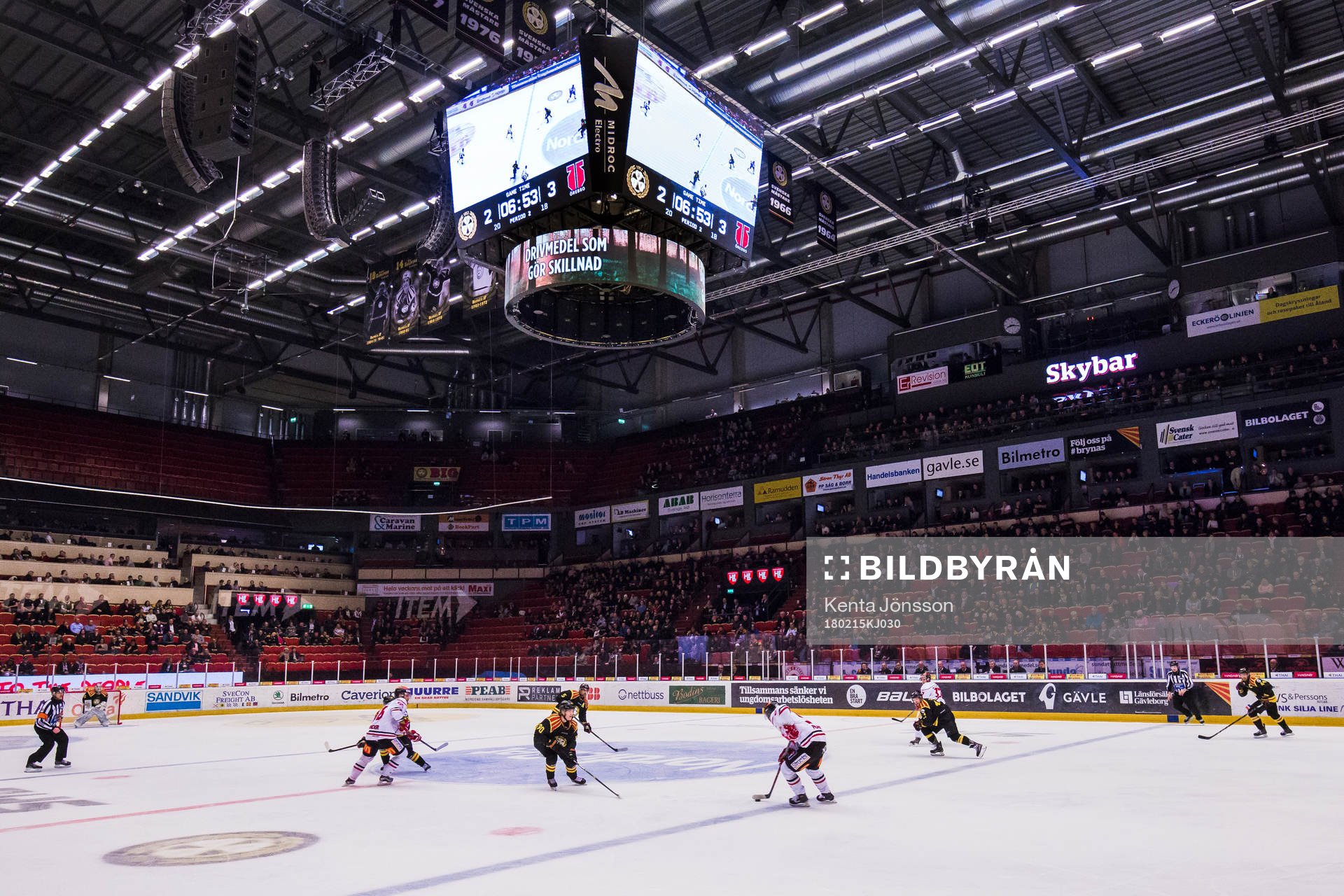 Interiör av Gavlerinken innan ishockeymatchen i SHL mellan