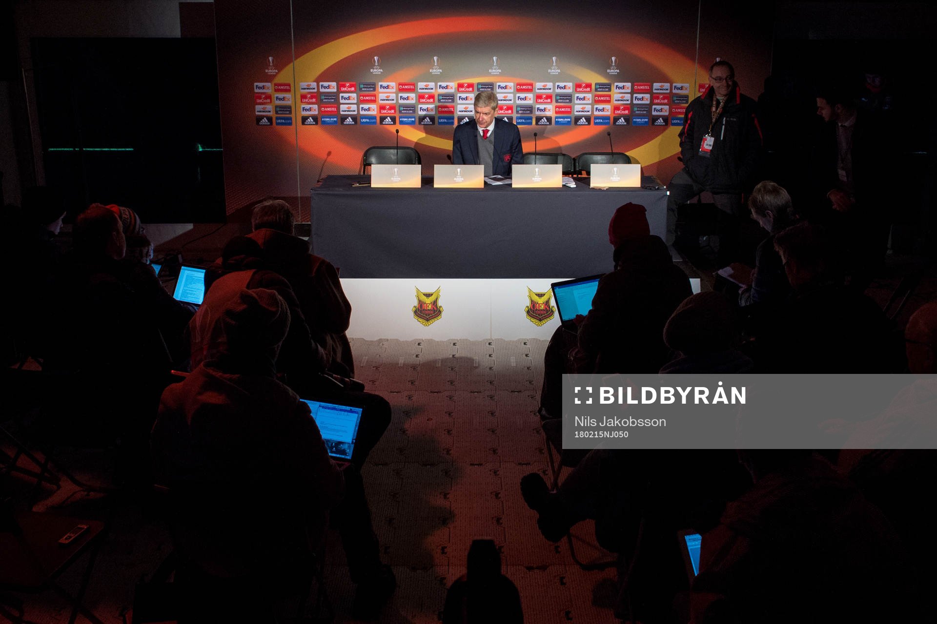 Arsenals manager Arsene Wenger på en presskonferens