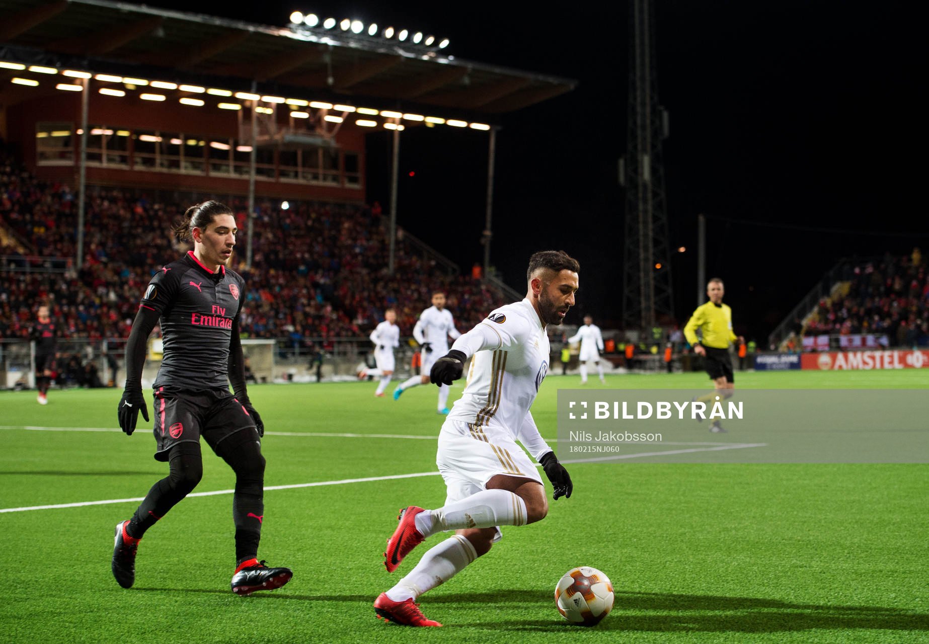 Arsenals Hector Bellerin och Östersunds Saman Ghoddos