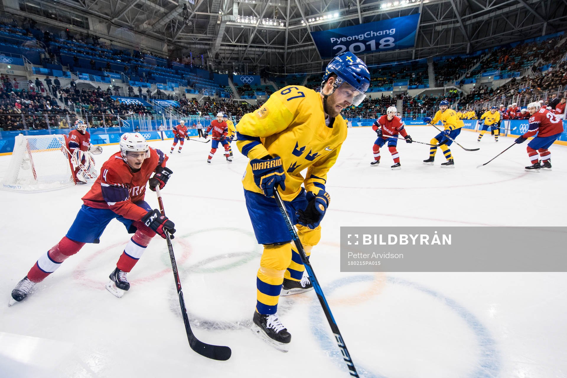 Johannes Johannesen of Norway and Linus Omark of Sweden in